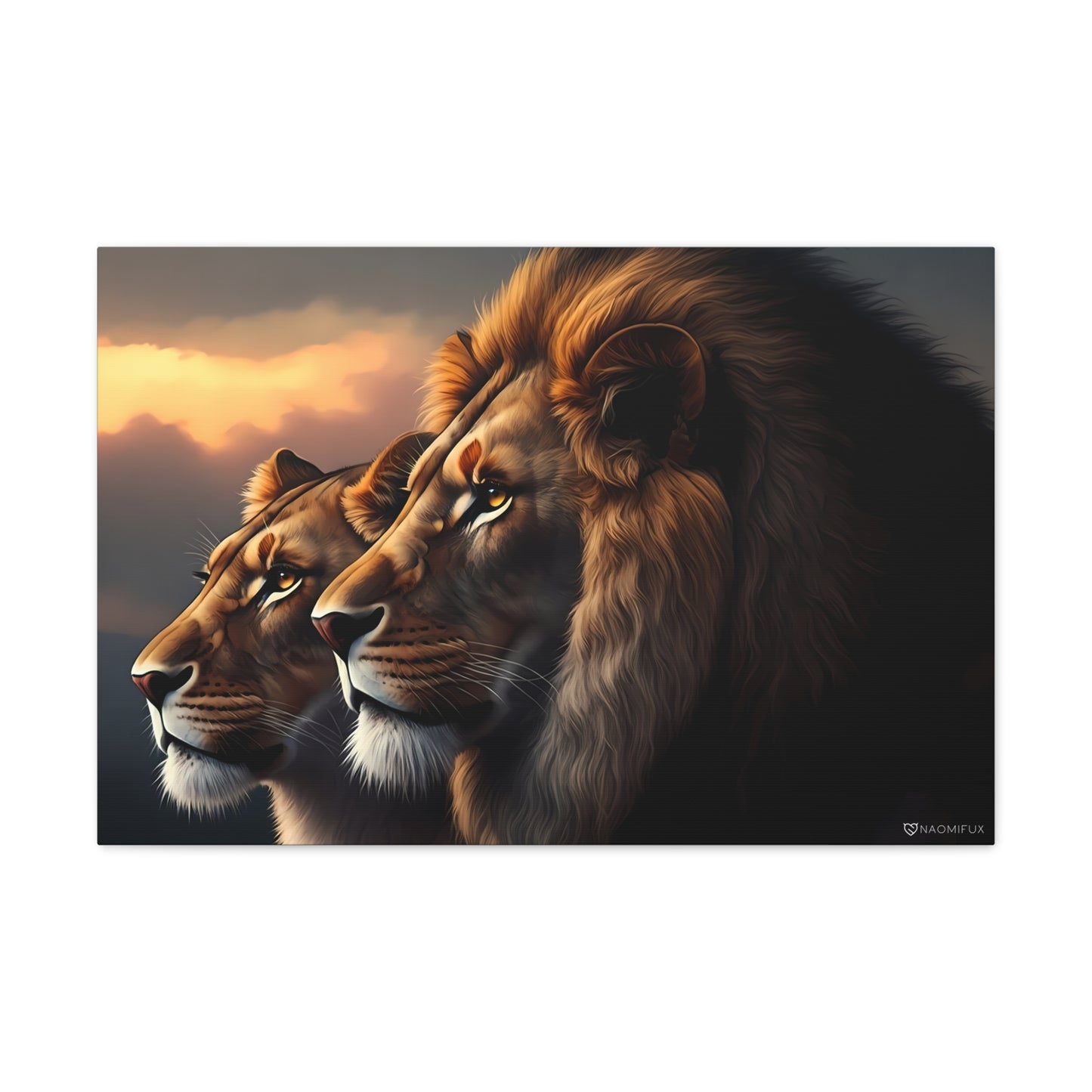 "The Lion and His Ness" Canvas Wall Art Canvas Art