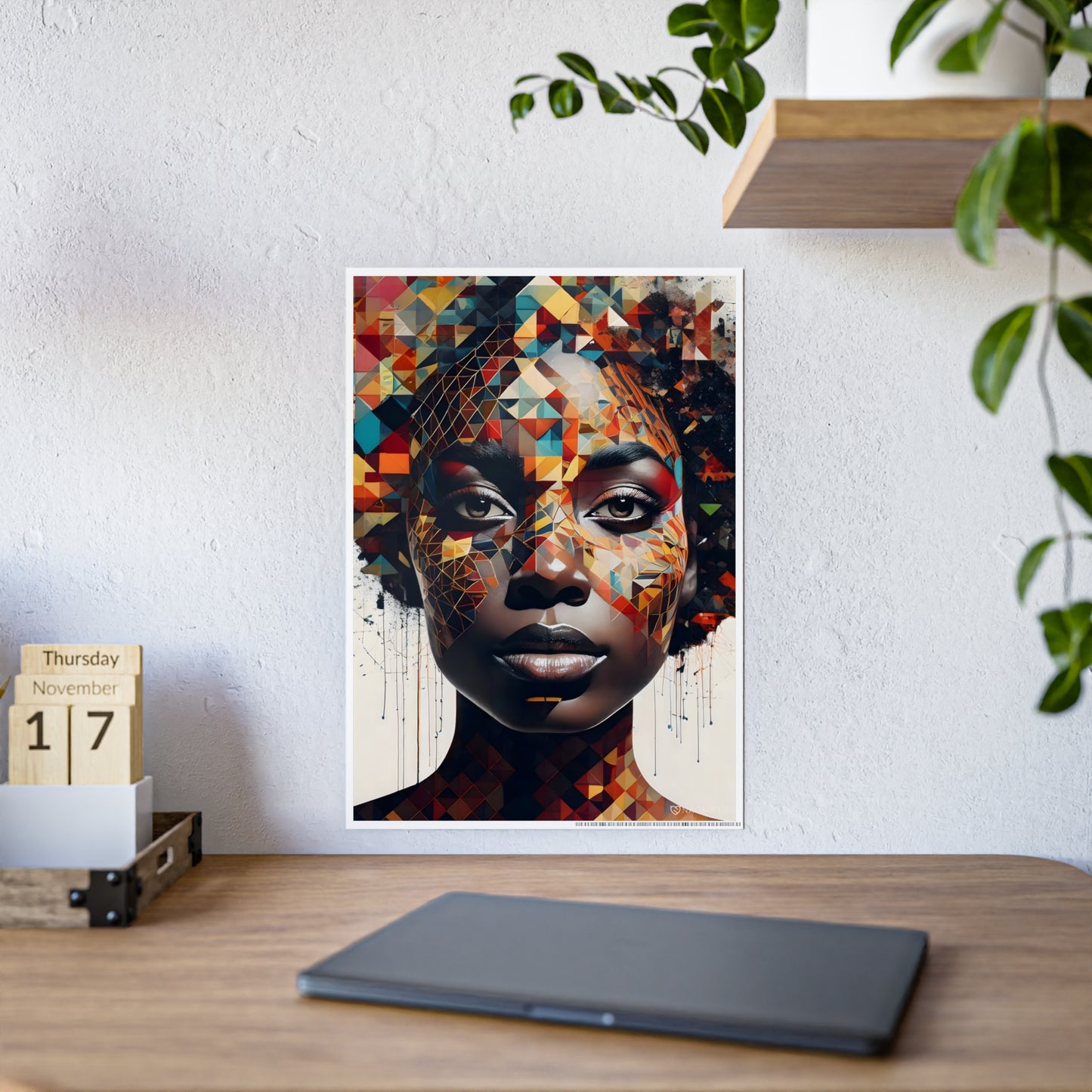 Gloss Posters, Black Woman Identity Art Print, Afrocentric Wall Decor, Feminist