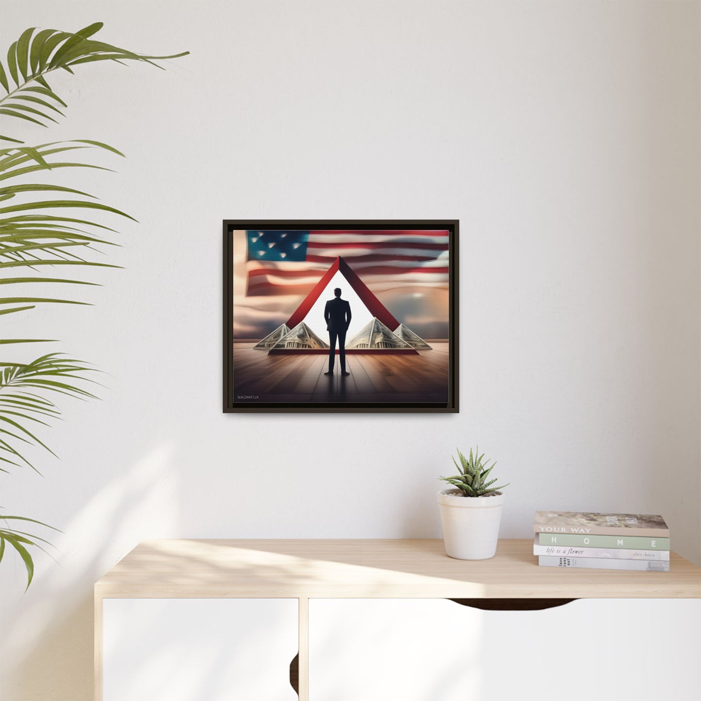 “Patriotic Prosperity” Framed Canvas Art