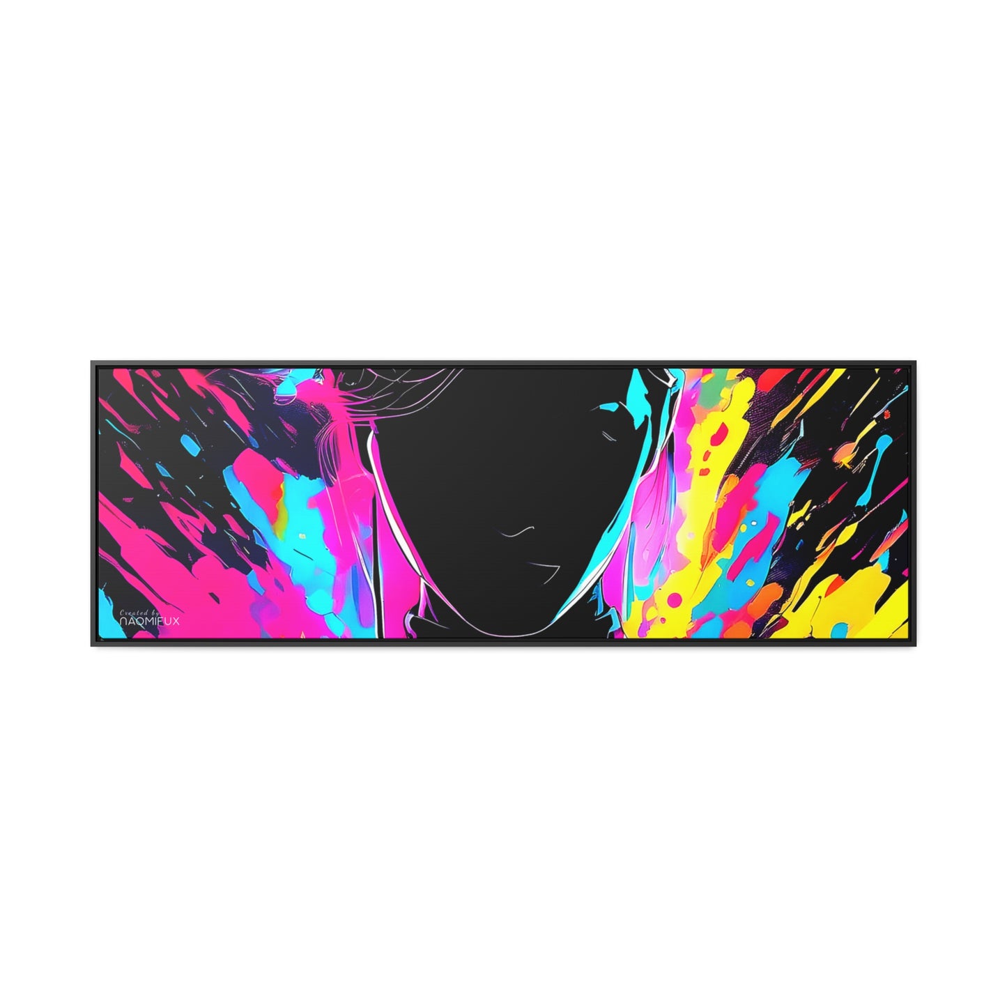 Neon Dreams: Abstract Canvas Art