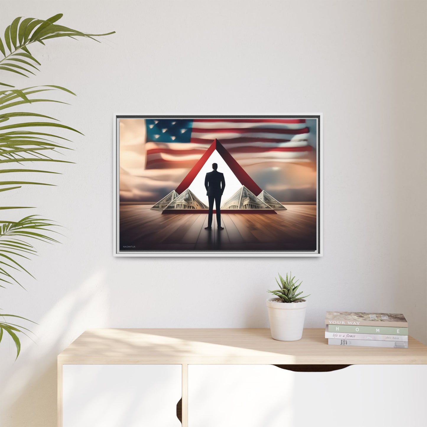 “Patriotic Prosperity” Framed Canvas Art