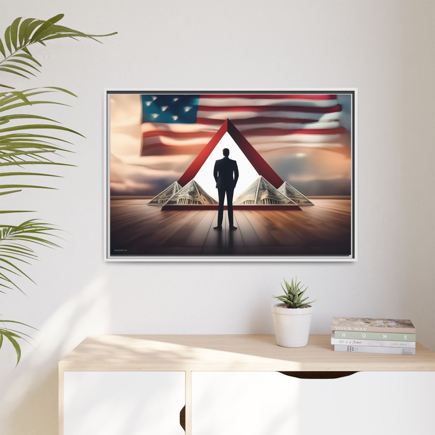 “Patriotic Prosperity” Framed Canvas Art