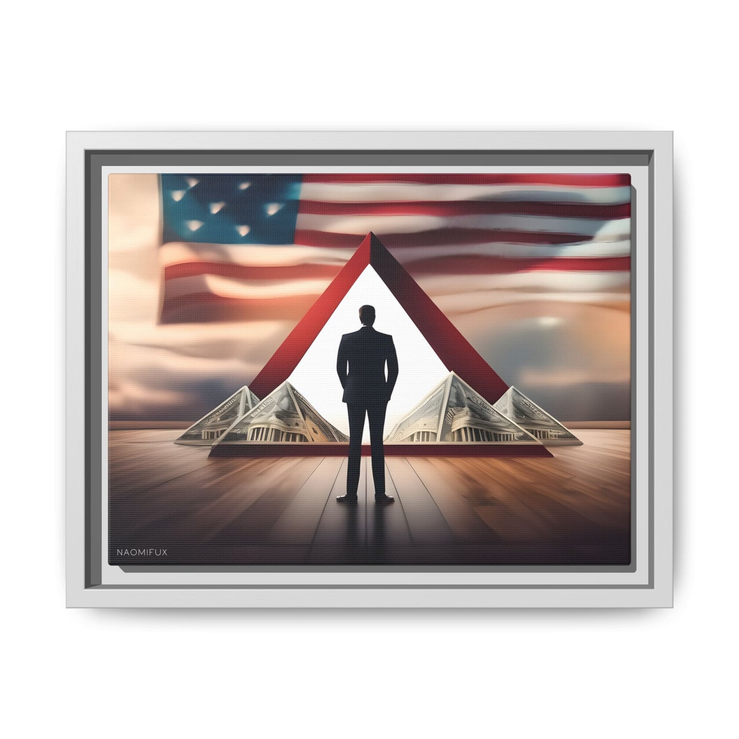 “Patriotic Prosperity” Framed Canvas Art