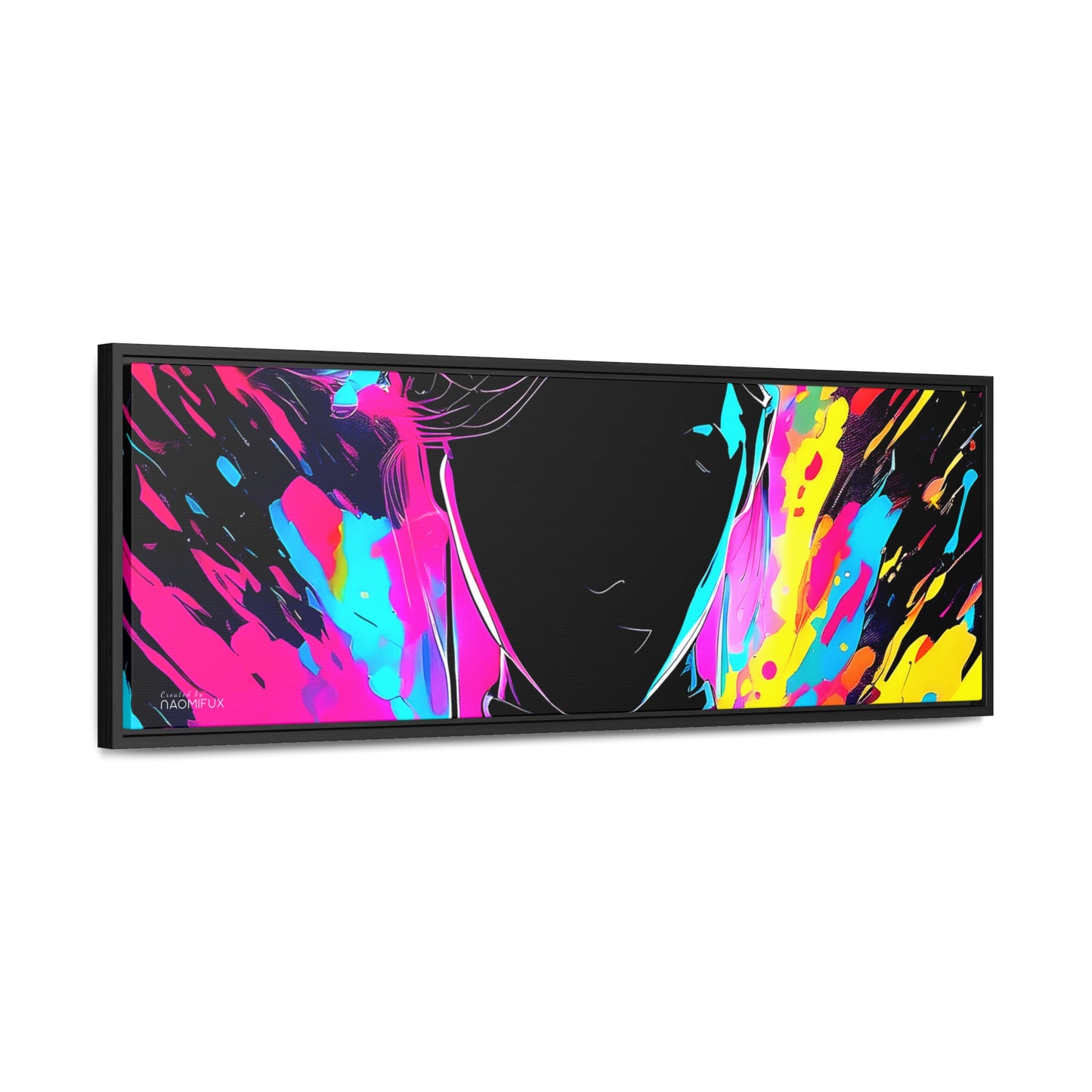 Neon Dreams: Abstract Canvas Art