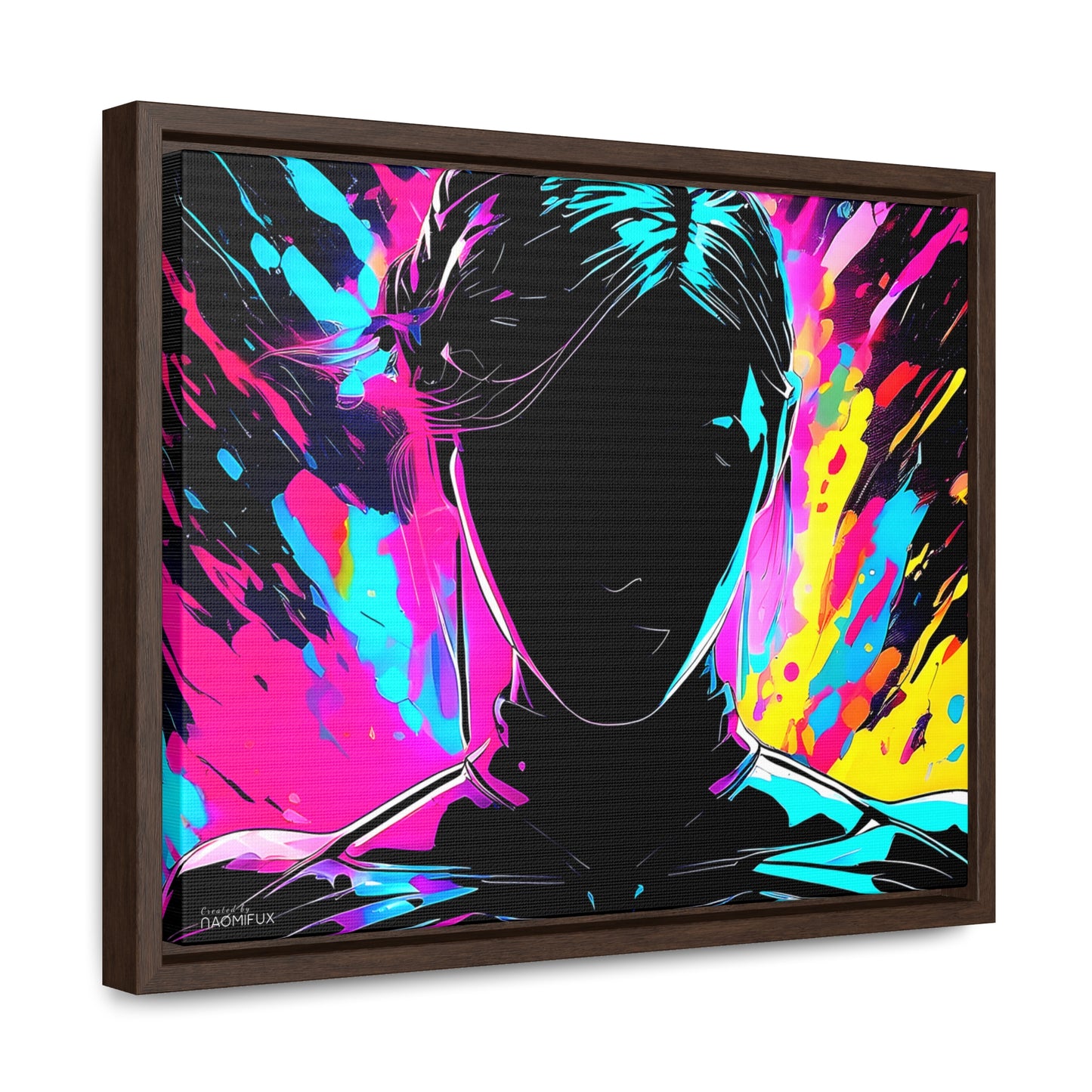 Neon Dreams: Abstract Canvas Art