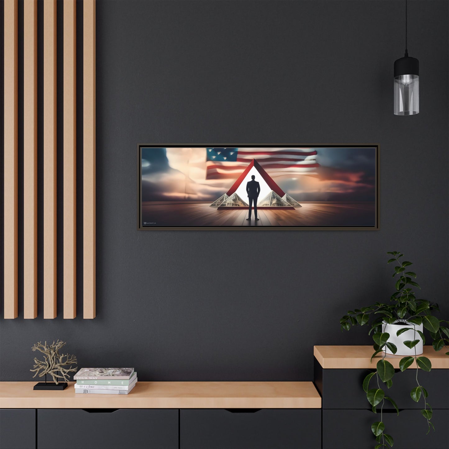 “Patriotic Prosperity” Framed Canvas Art