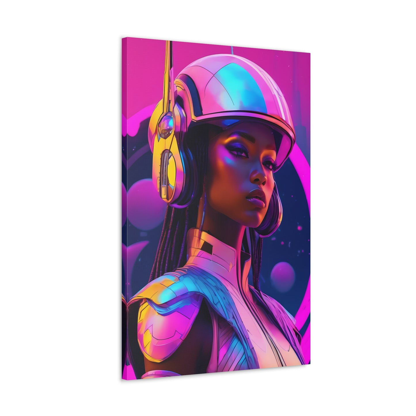 Sci-Fi Female Elite Squadron with Helmet Canvas Print | Canvas Gallery Art