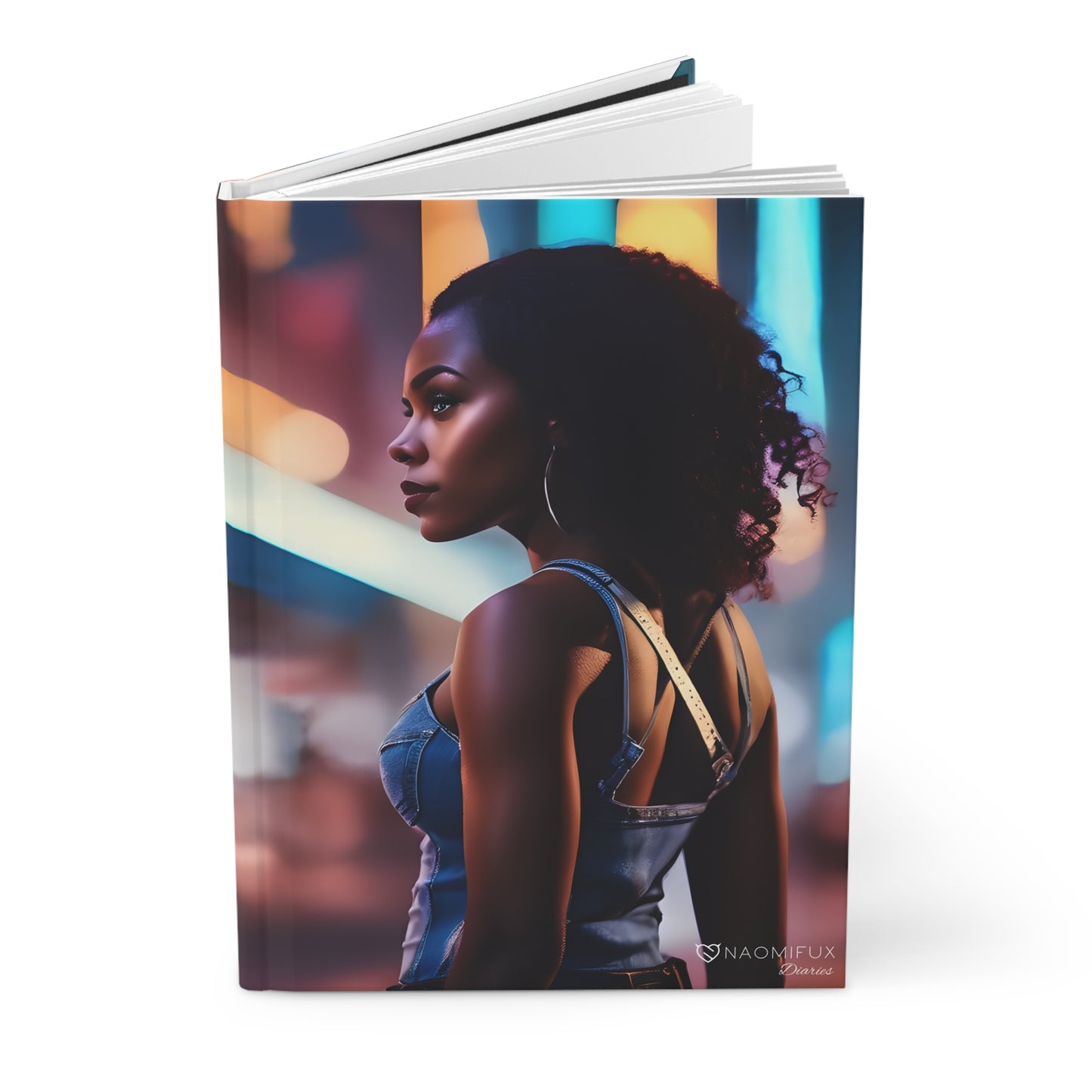 Hardcover Journal, Me and the City Gleam - Urban Themed Notebook, Diary,