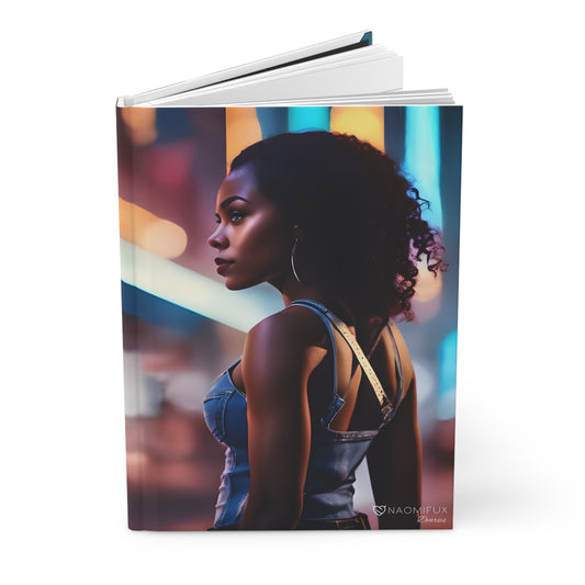 Hardcover Journal, Me and the City Gleam - Urban Themed Notebook, Diary,