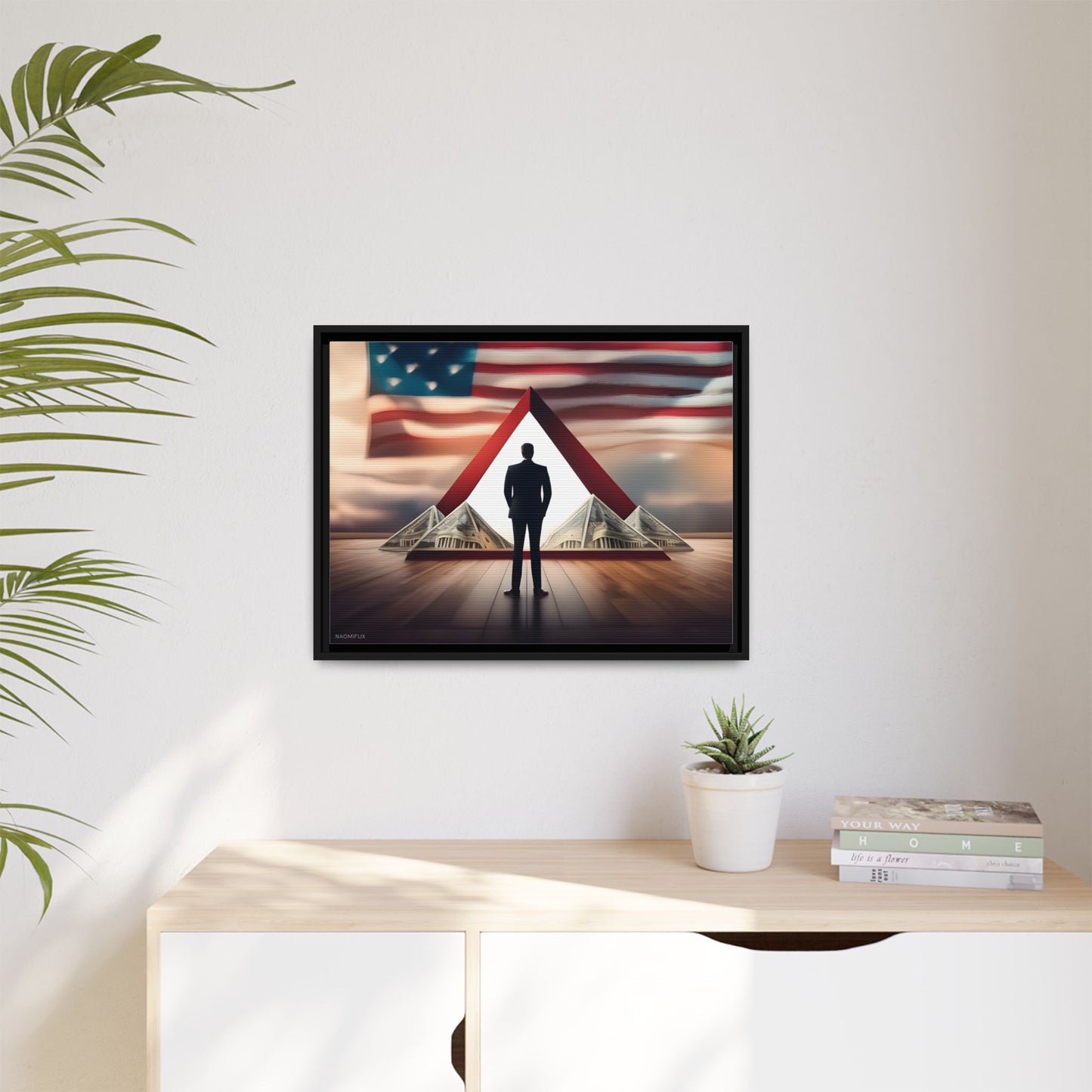 “Patriotic Prosperity” Framed Canvas Art