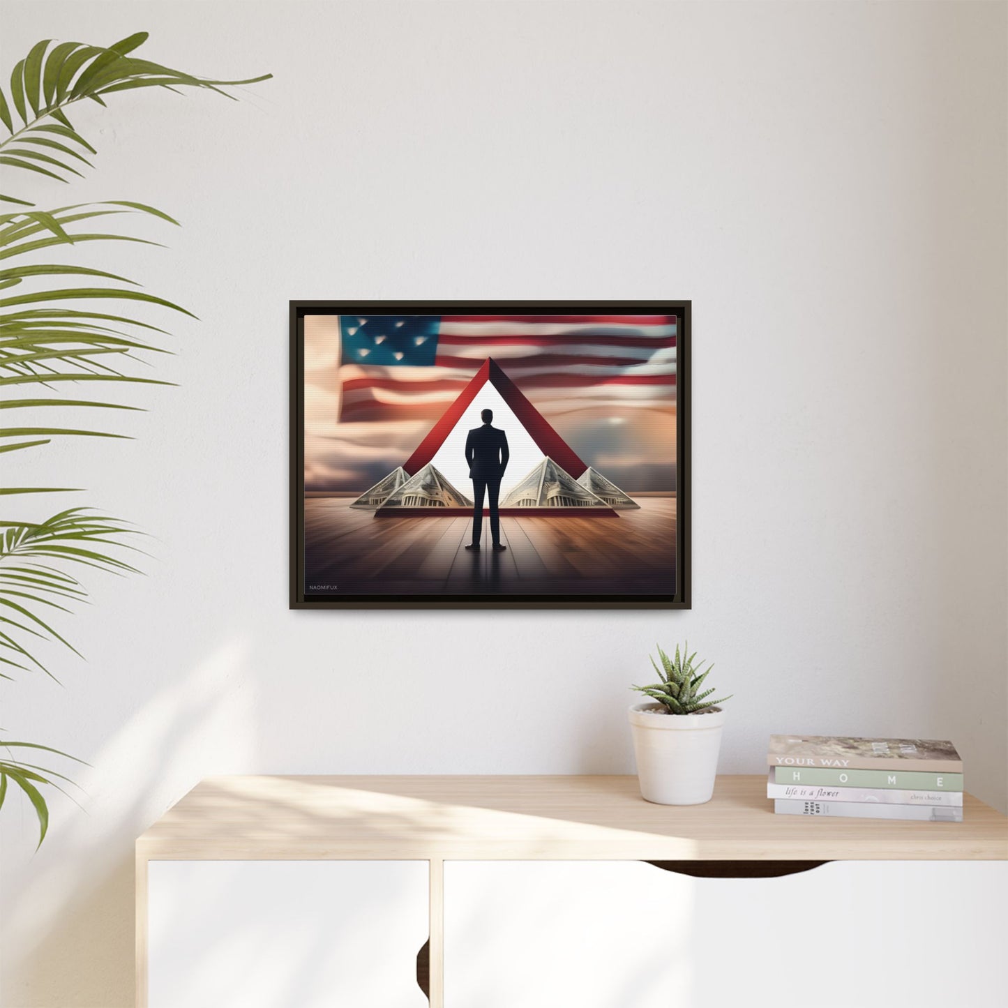 “Patriotic Prosperity” Framed Canvas Art