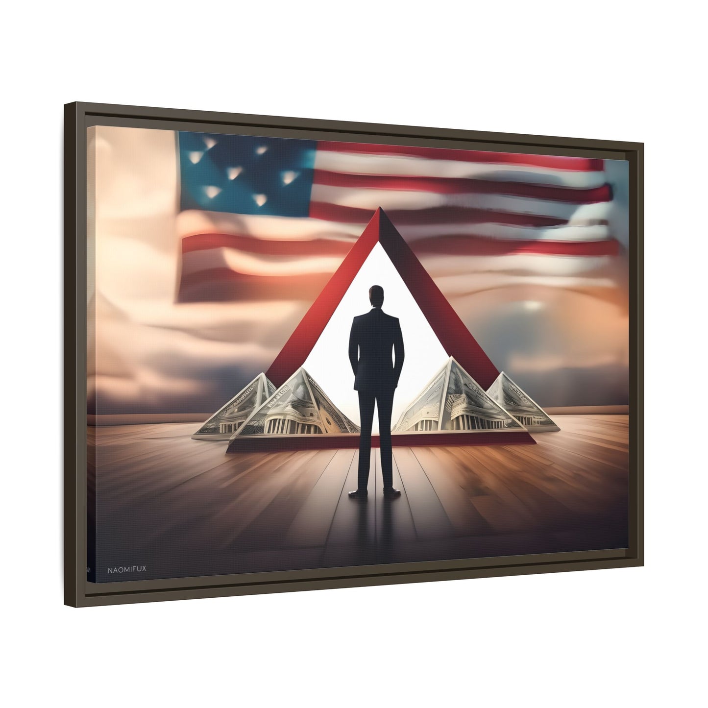 “Patriotic Prosperity” Framed Canvas Art