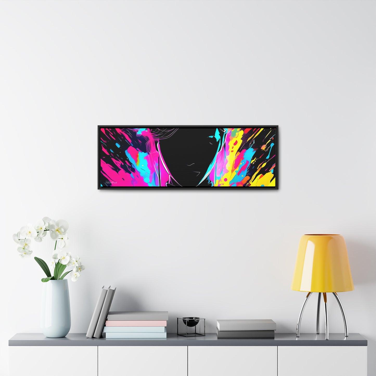 Neon Dreams: Abstract Canvas Art