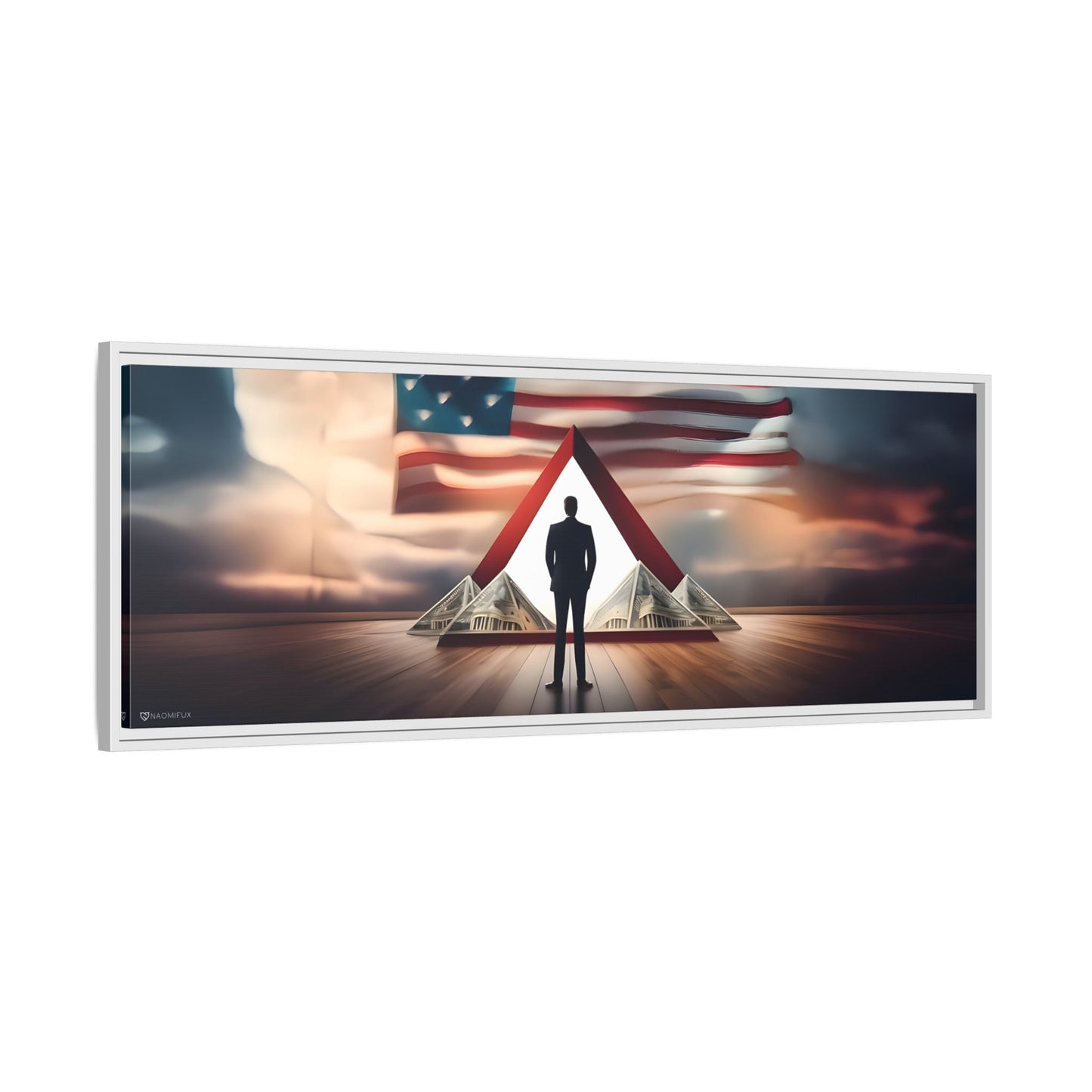 “Patriotic Prosperity” Framed Canvas Art