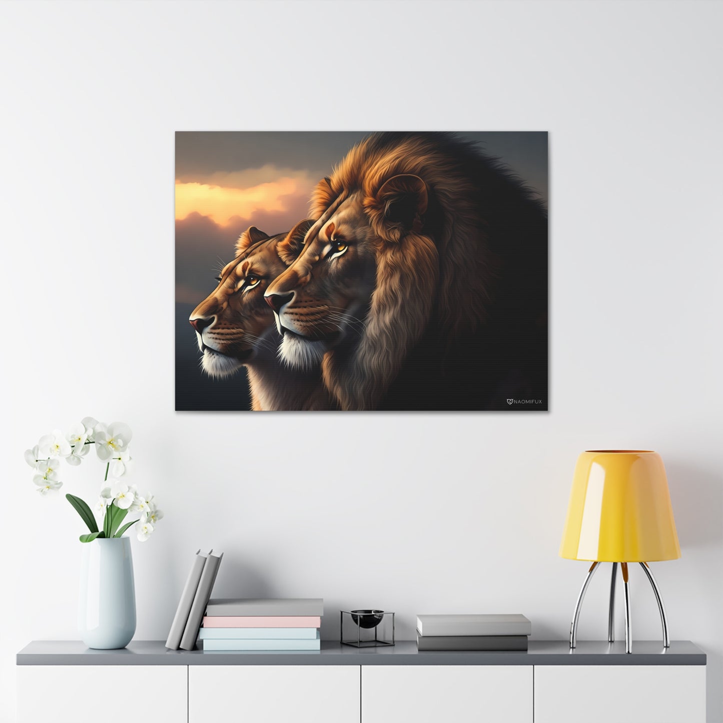 "The Lion and His Ness" Canvas Wall Art Canvas Art