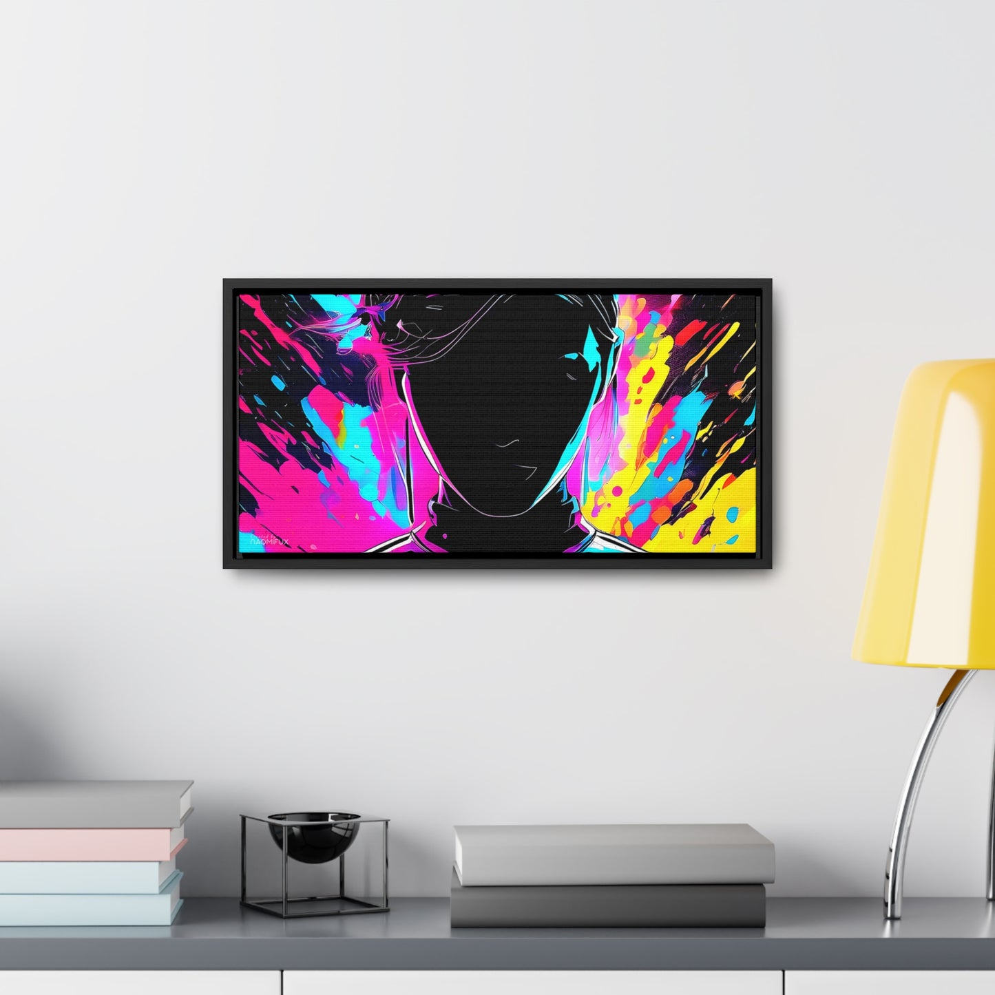 Neon Dreams: Abstract Canvas Art