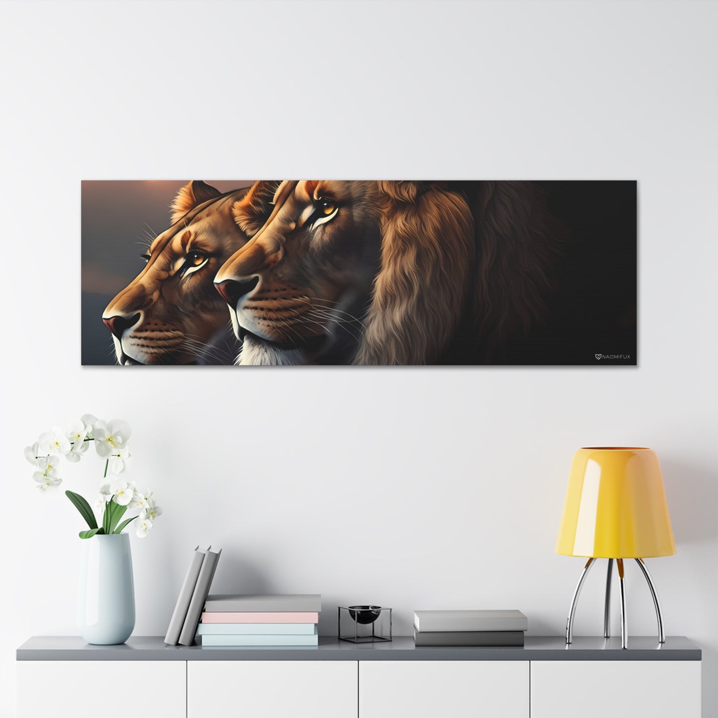 "The Lion and His Ness" Canvas Wall Art Canvas Art