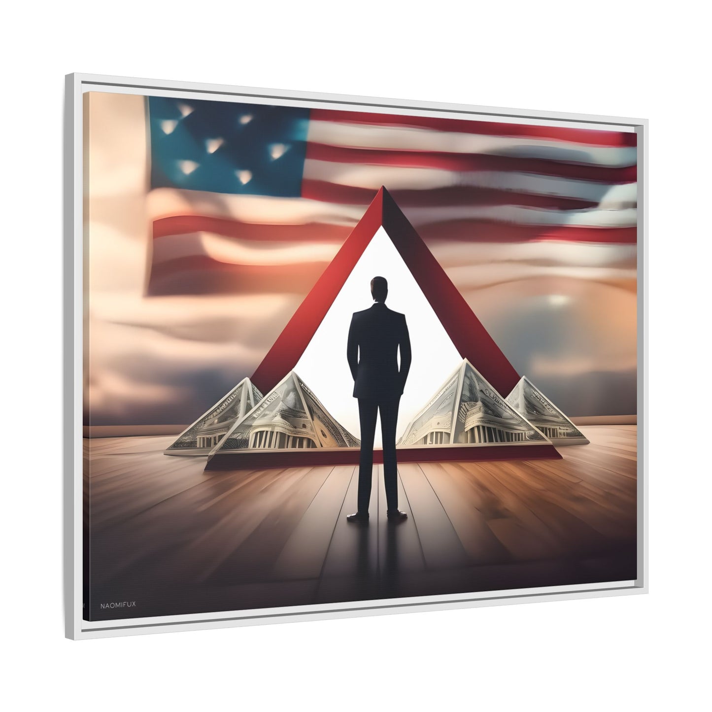 “Patriotic Prosperity” Framed Canvas Art