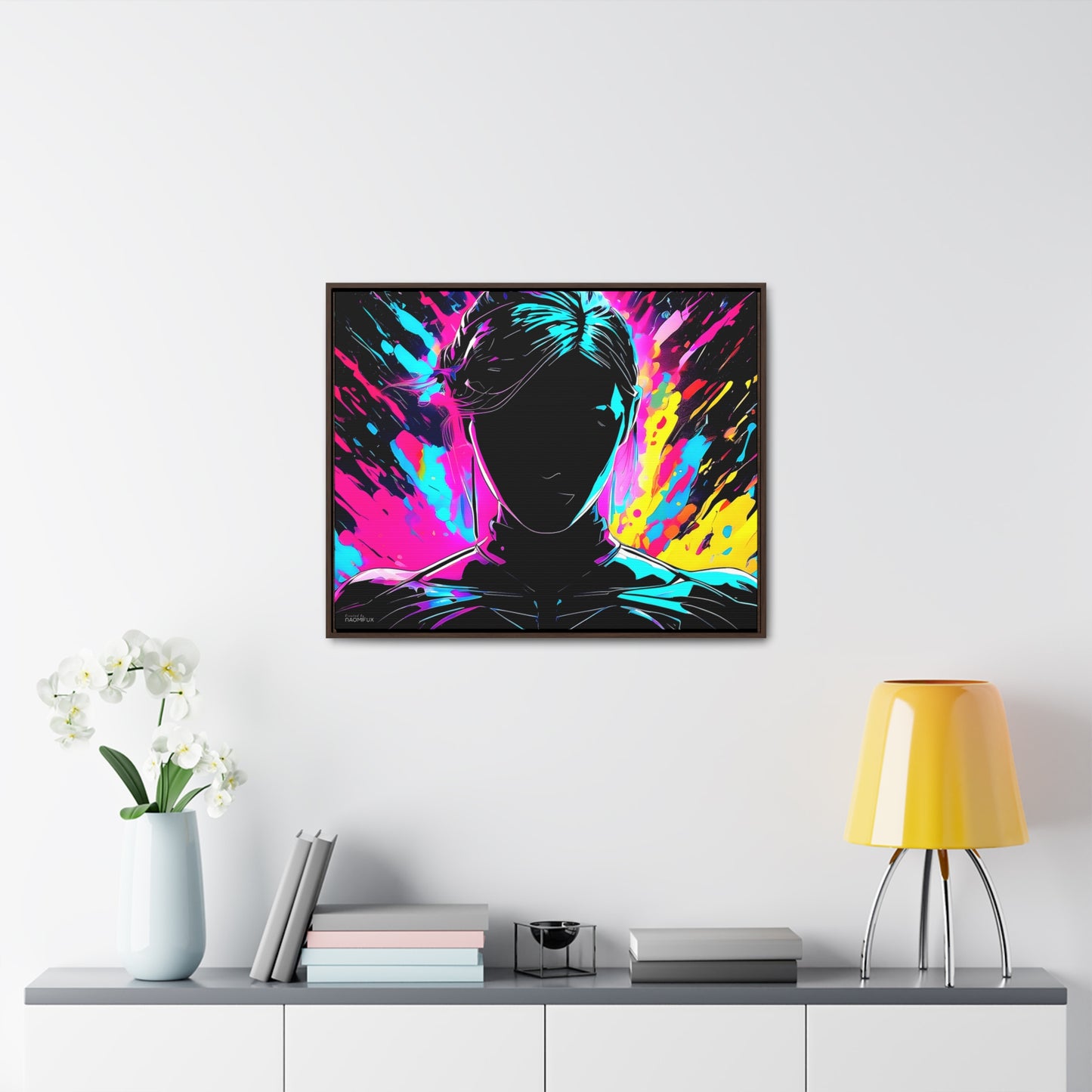 Neon Dreams: Abstract Canvas Art