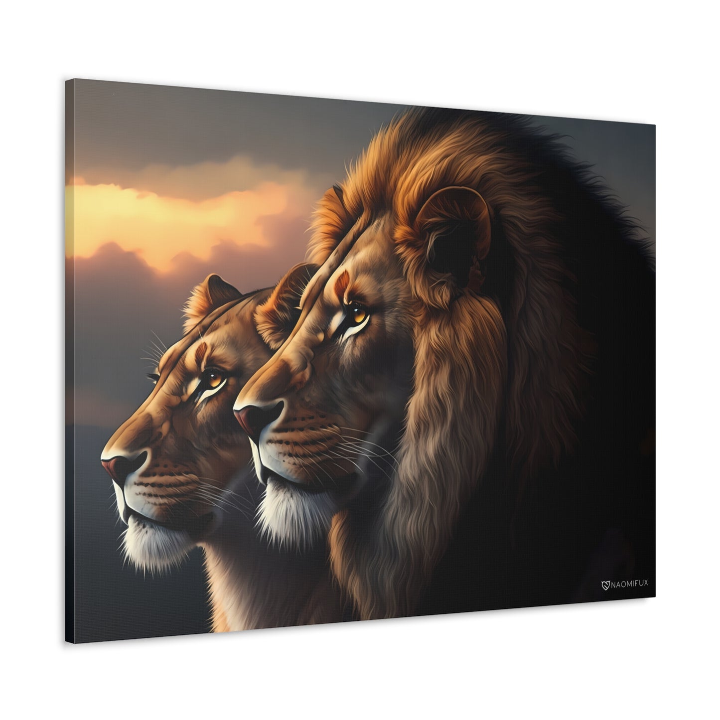 "The Lion and His Ness" Canvas Wall Art Canvas Art