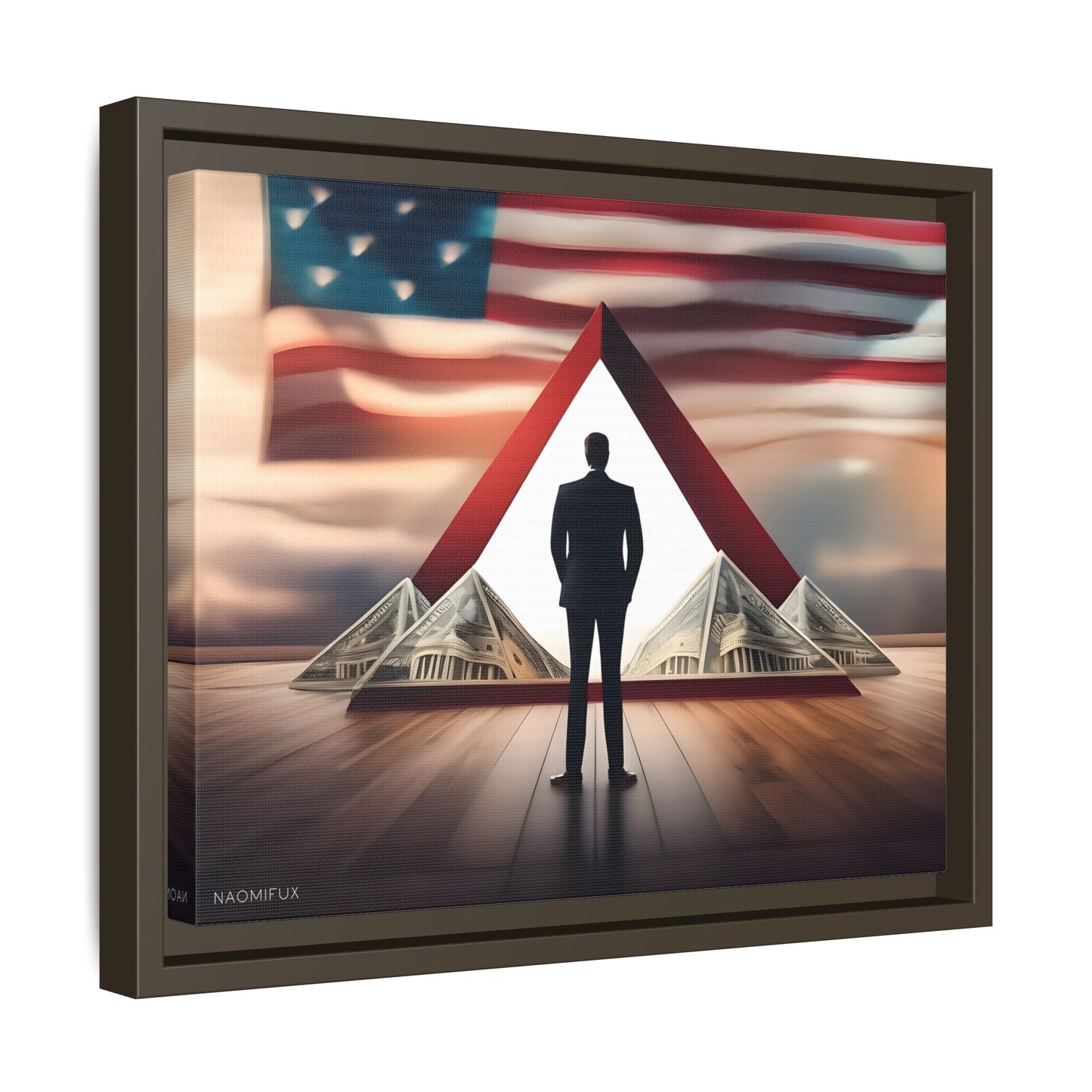 “Patriotic Prosperity” Framed Canvas Art