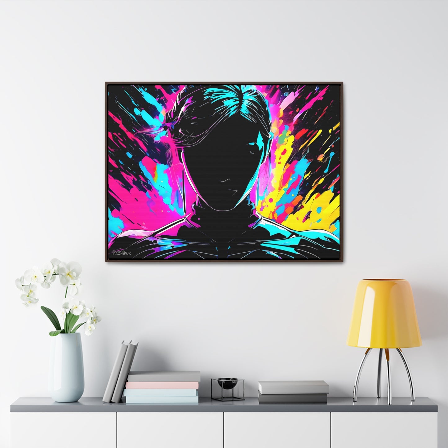 Neon Dreams: Abstract Canvas Art