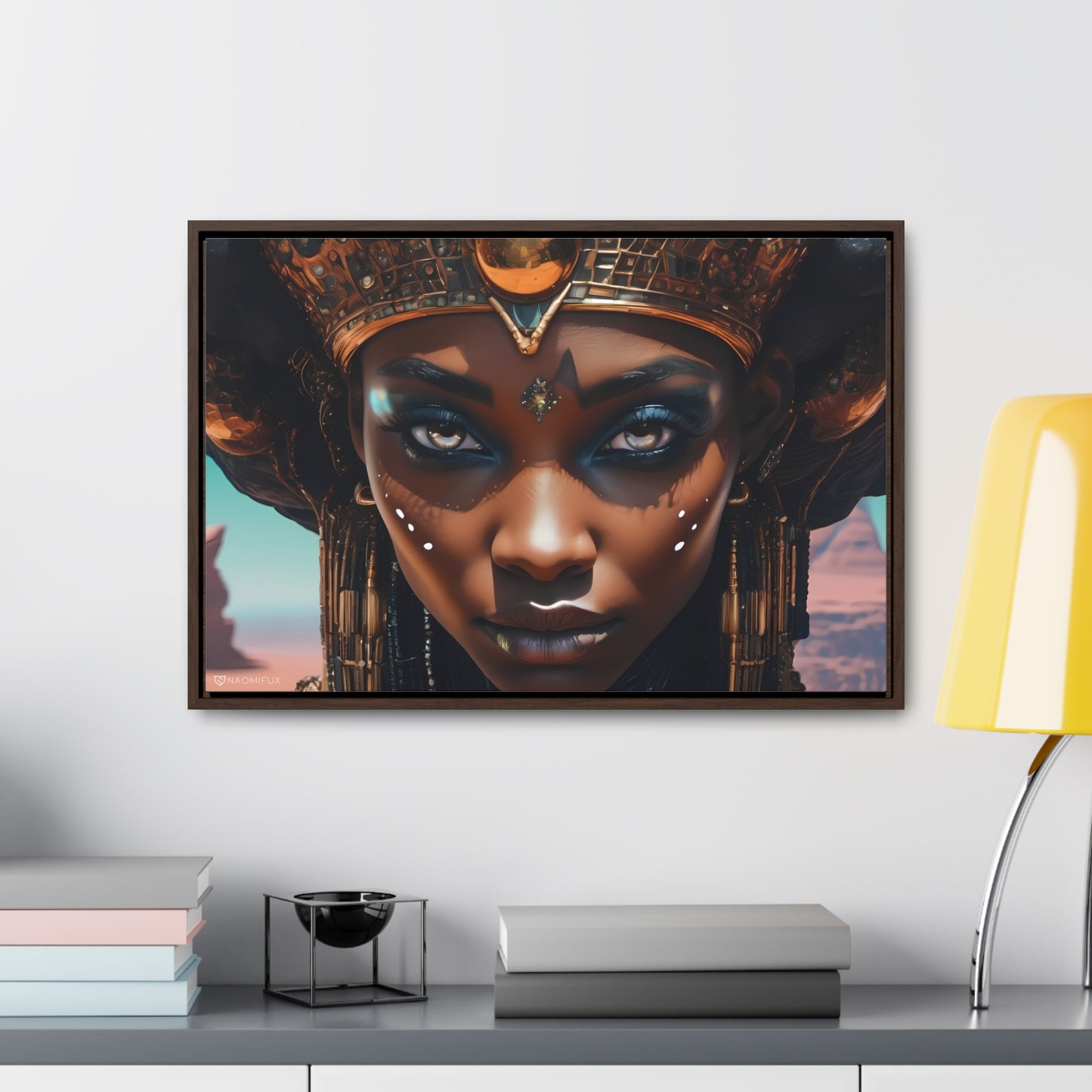 Majestic African Queen Canvas Framed Art