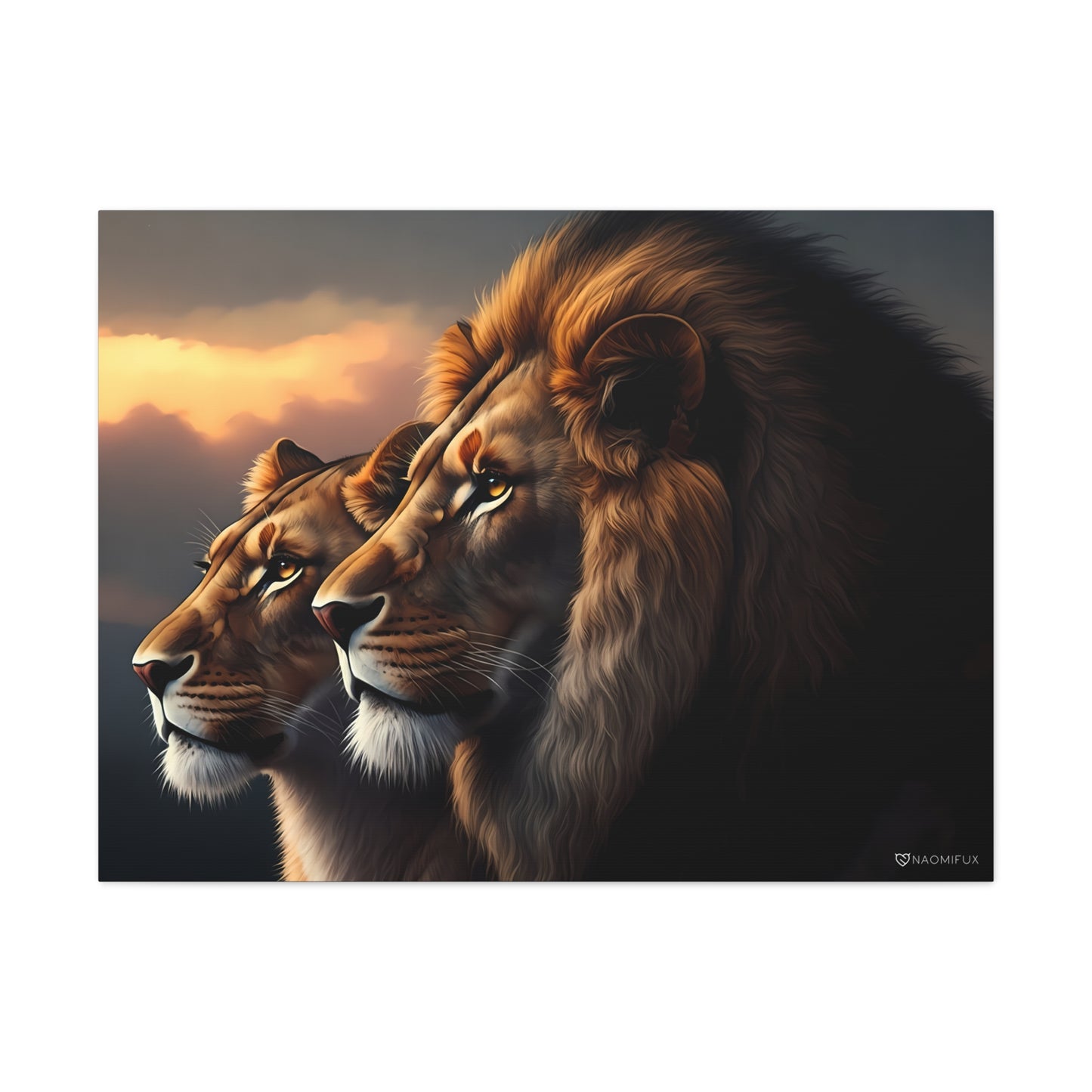 "The Lion and His Ness" Canvas Wall Art Canvas Art