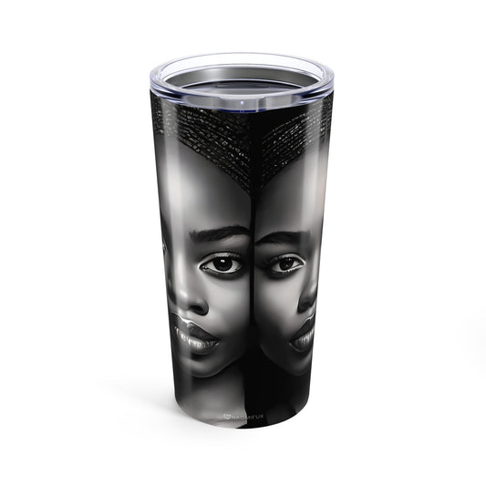 20oz Tumbler - Black is Beautiful, Afrocentric Drinkware, African American Pride