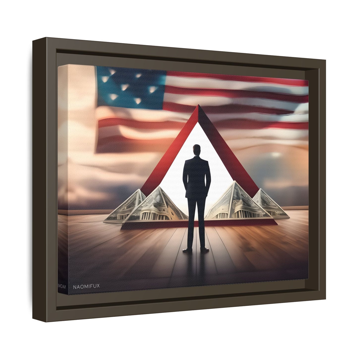 “Patriotic Prosperity” Framed Canvas Art