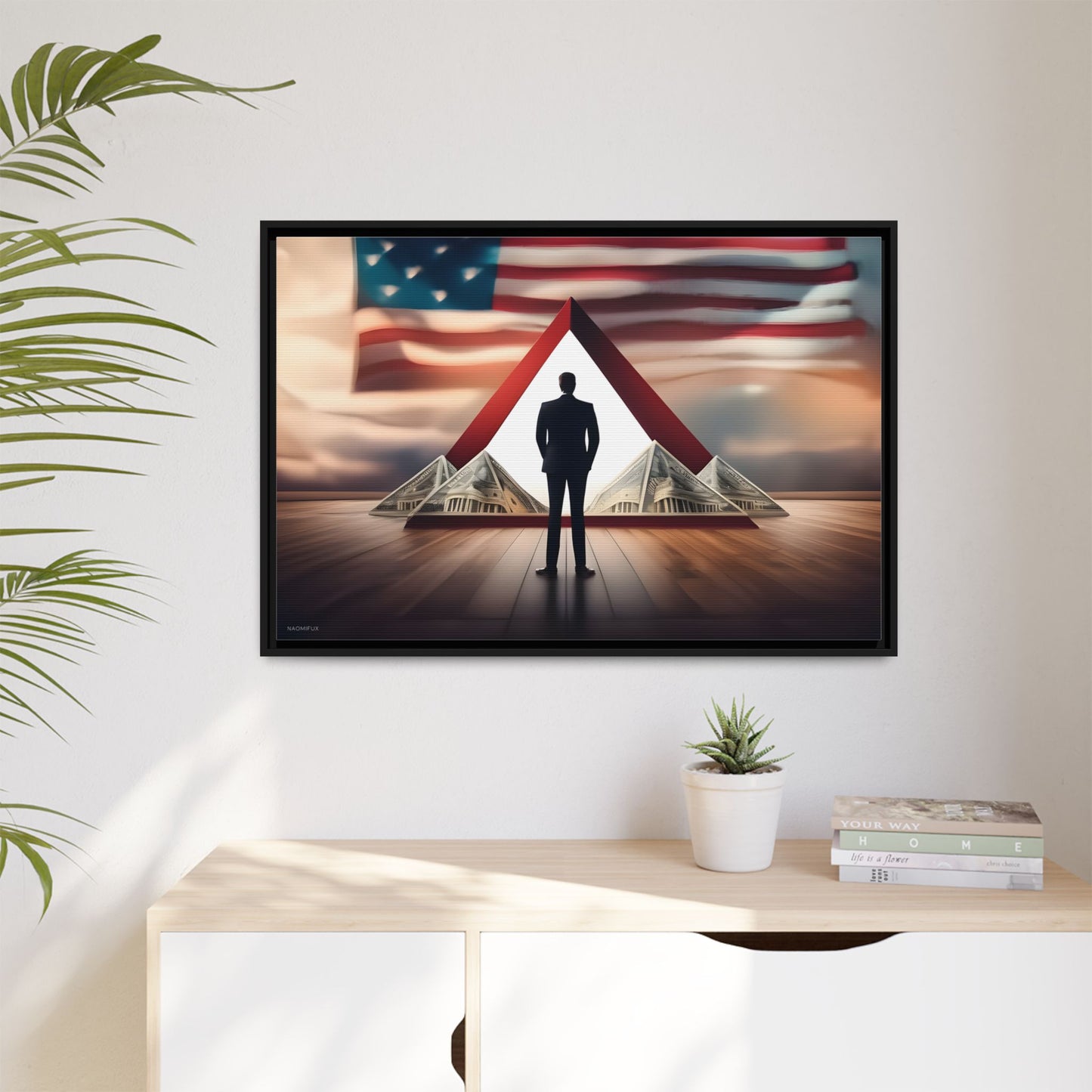 “Patriotic Prosperity” Framed Canvas Art