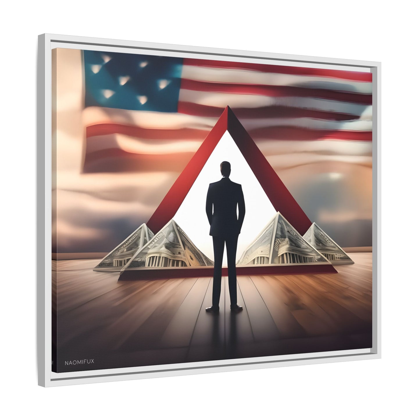 “Patriotic Prosperity” Framed Canvas Art