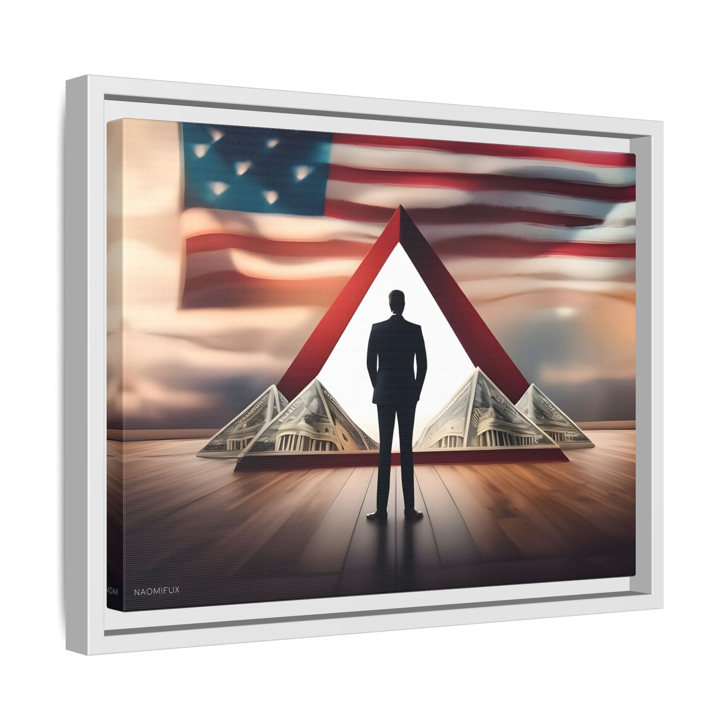 “Patriotic Prosperity” Framed Canvas Art