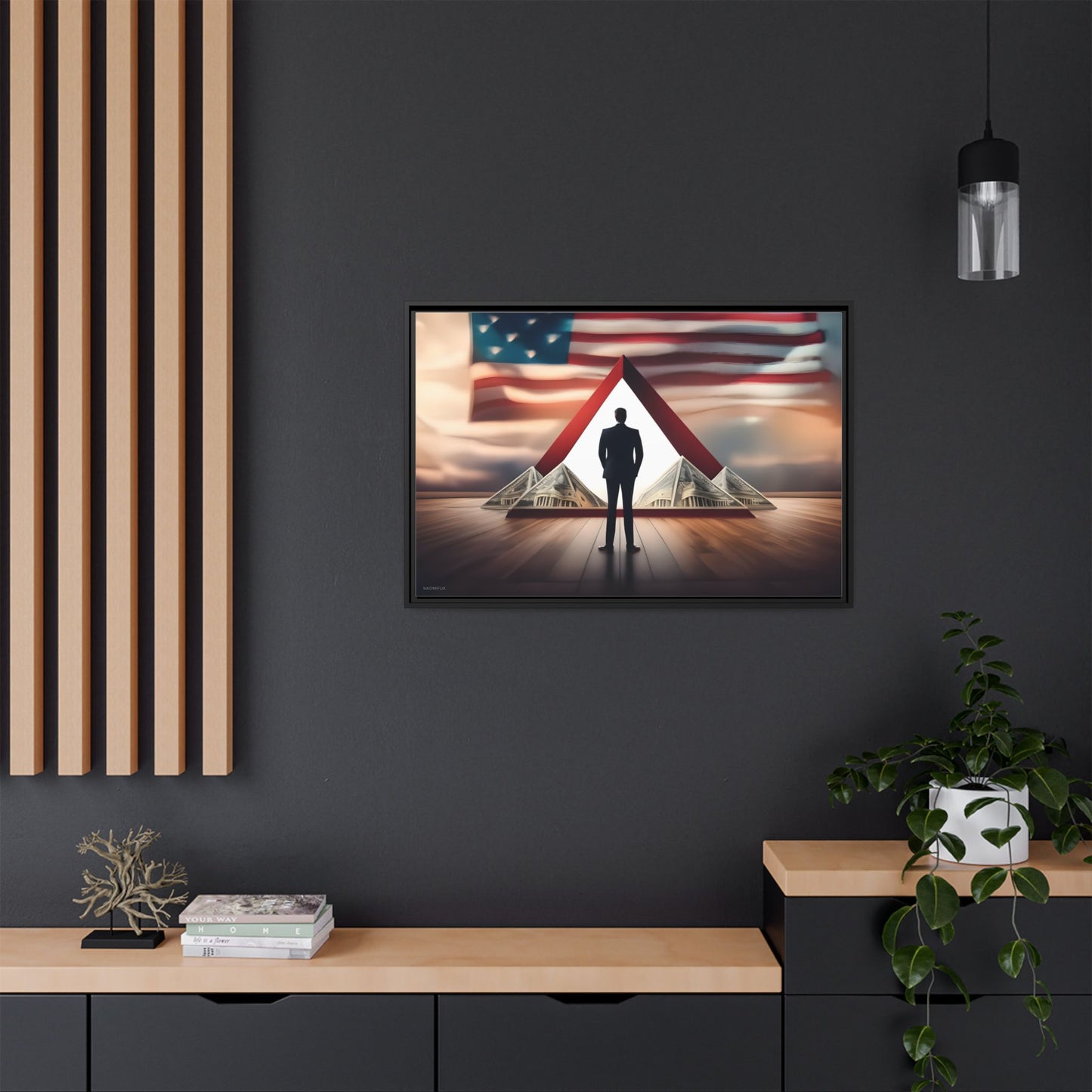 “Patriotic Prosperity” Framed Canvas Art