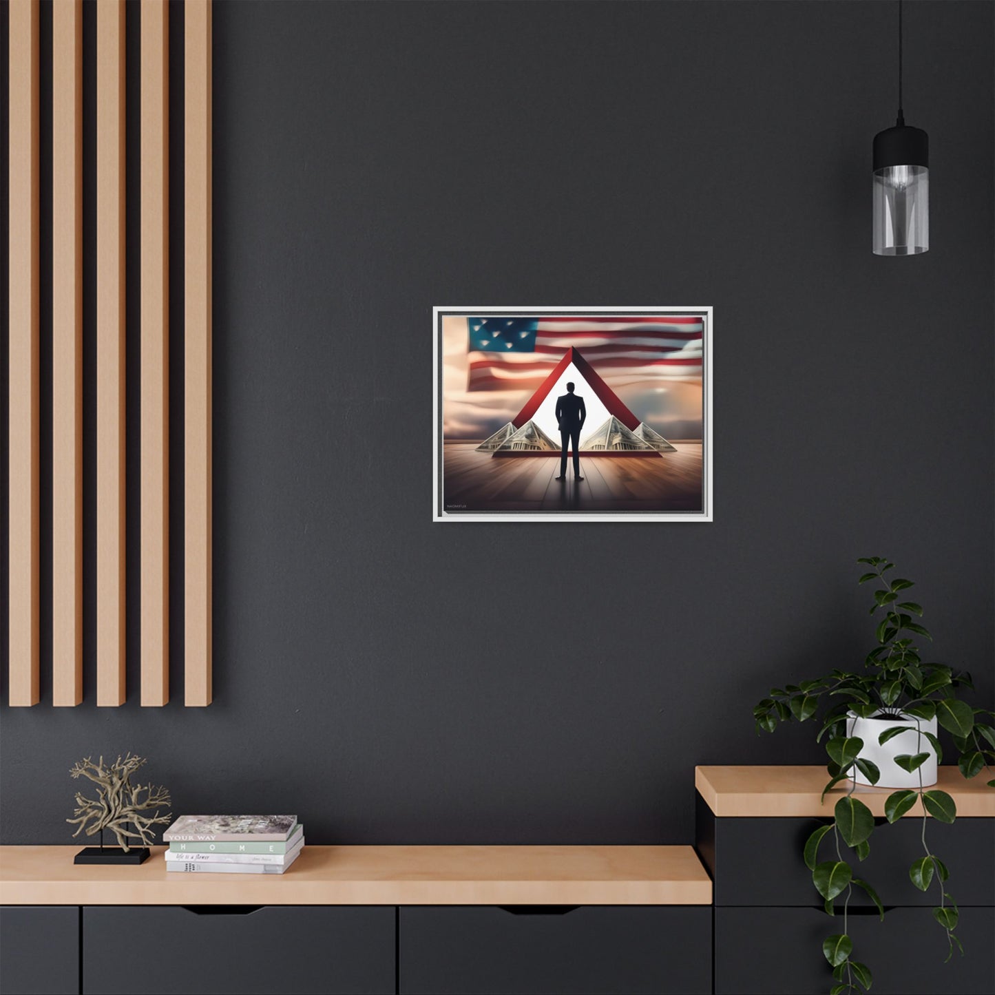 “Patriotic Prosperity” Framed Canvas Art