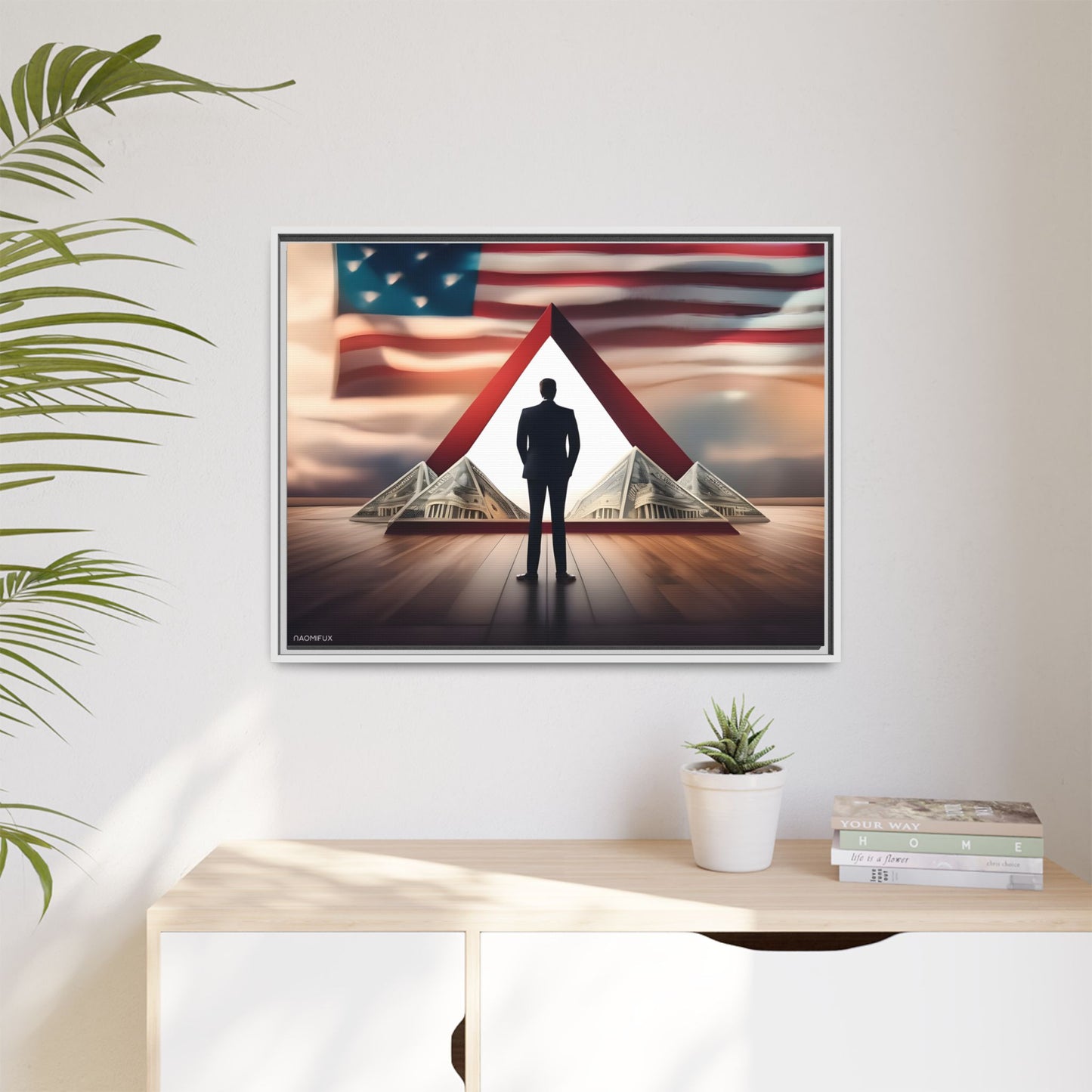 “Patriotic Prosperity” Framed Canvas Art