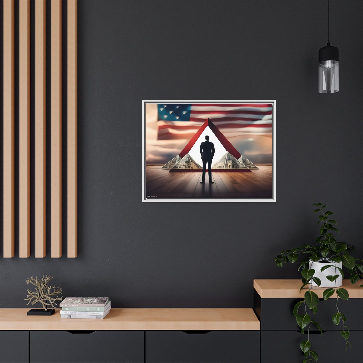 “Patriotic Prosperity” Framed Canvas Art