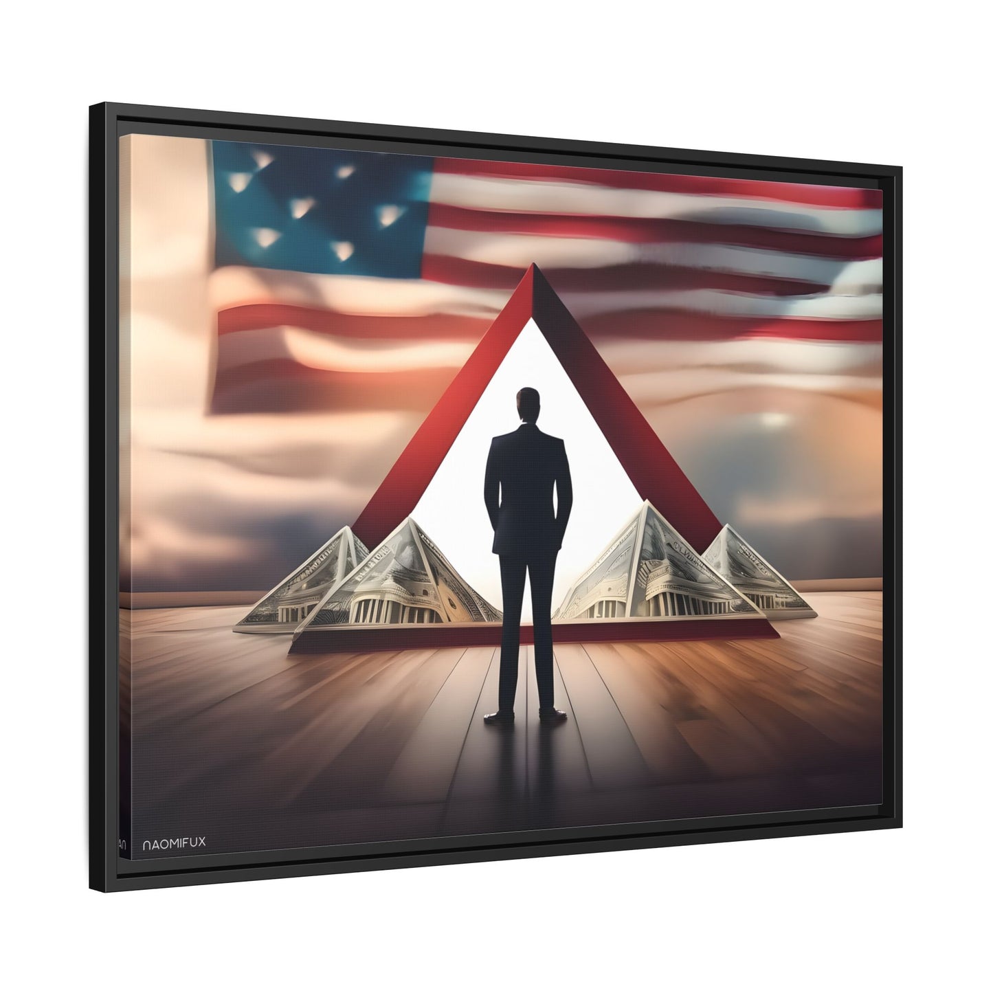 “Patriotic Prosperity” Framed Canvas Art