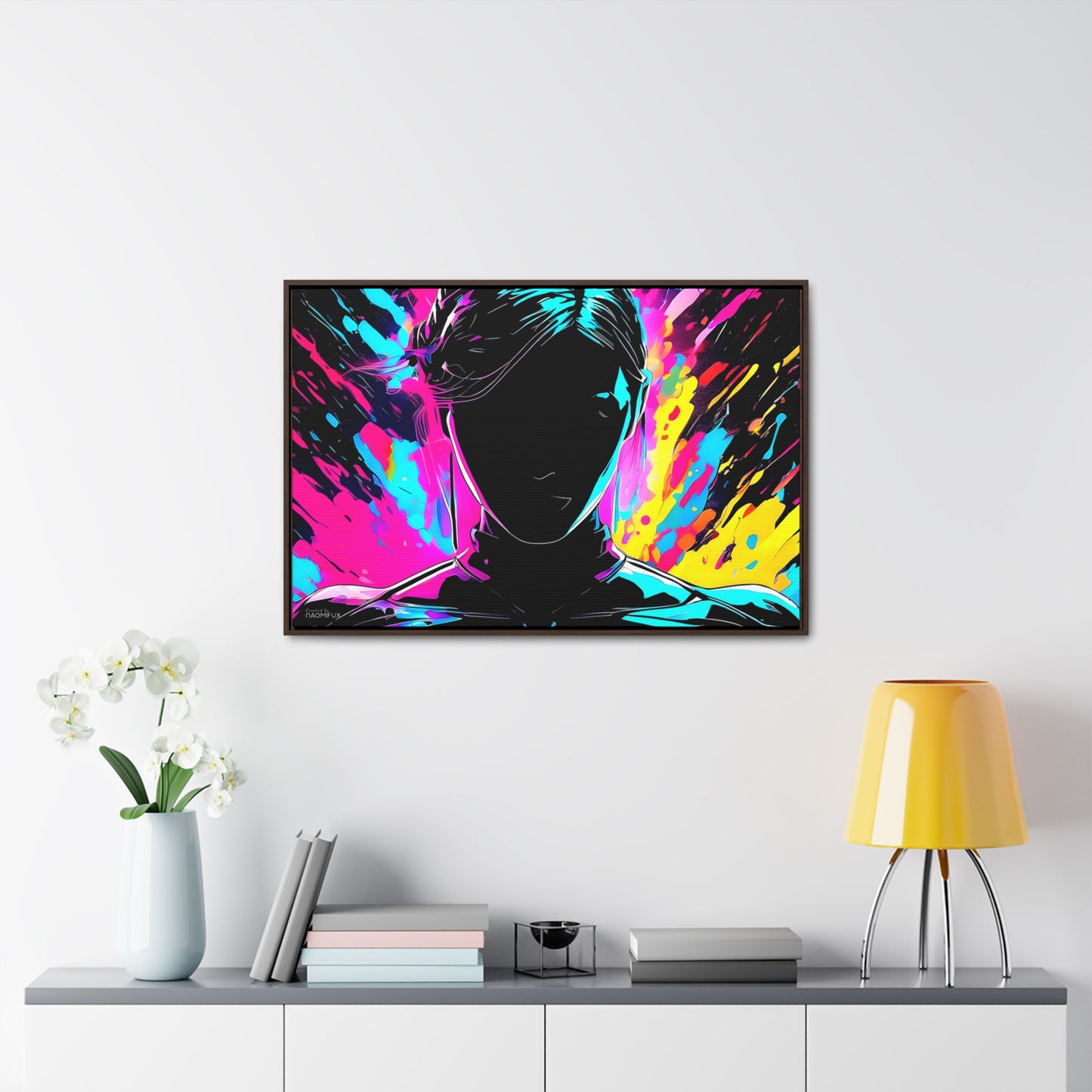 Neon Dreams: Abstract Canvas Art