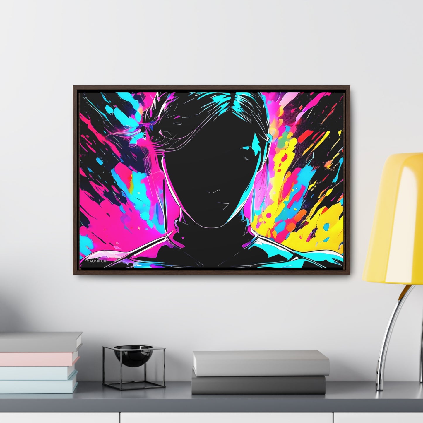 Neon Dreams: Abstract Canvas Art