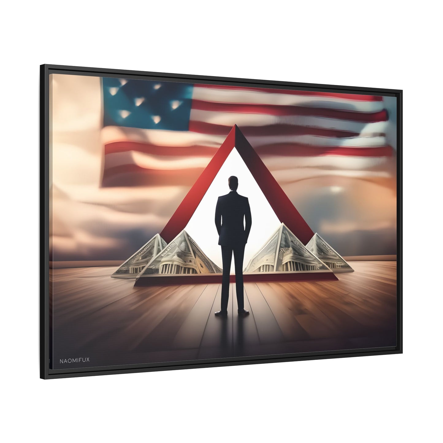 “Patriotic Prosperity” Framed Canvas Art