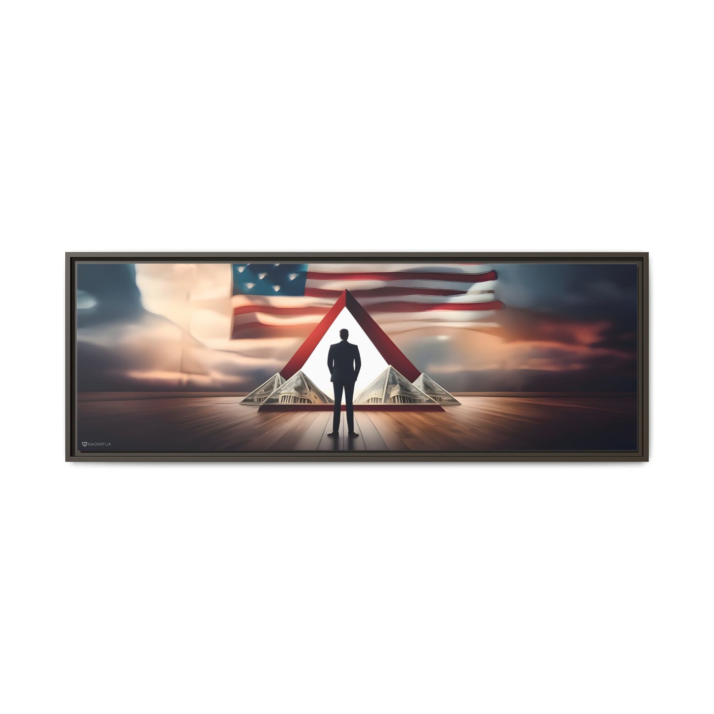 “Patriotic Prosperity” Framed Canvas Art