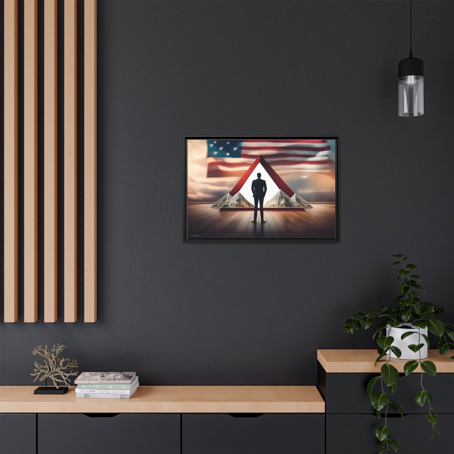 “Patriotic Prosperity” Framed Canvas Art