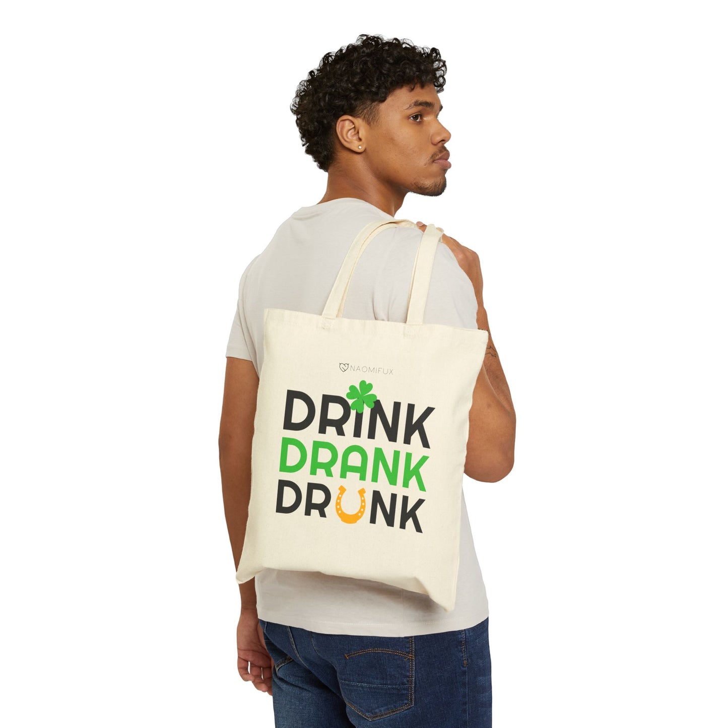 Drink Drank Drunk Cotton Canvas Tote Bag