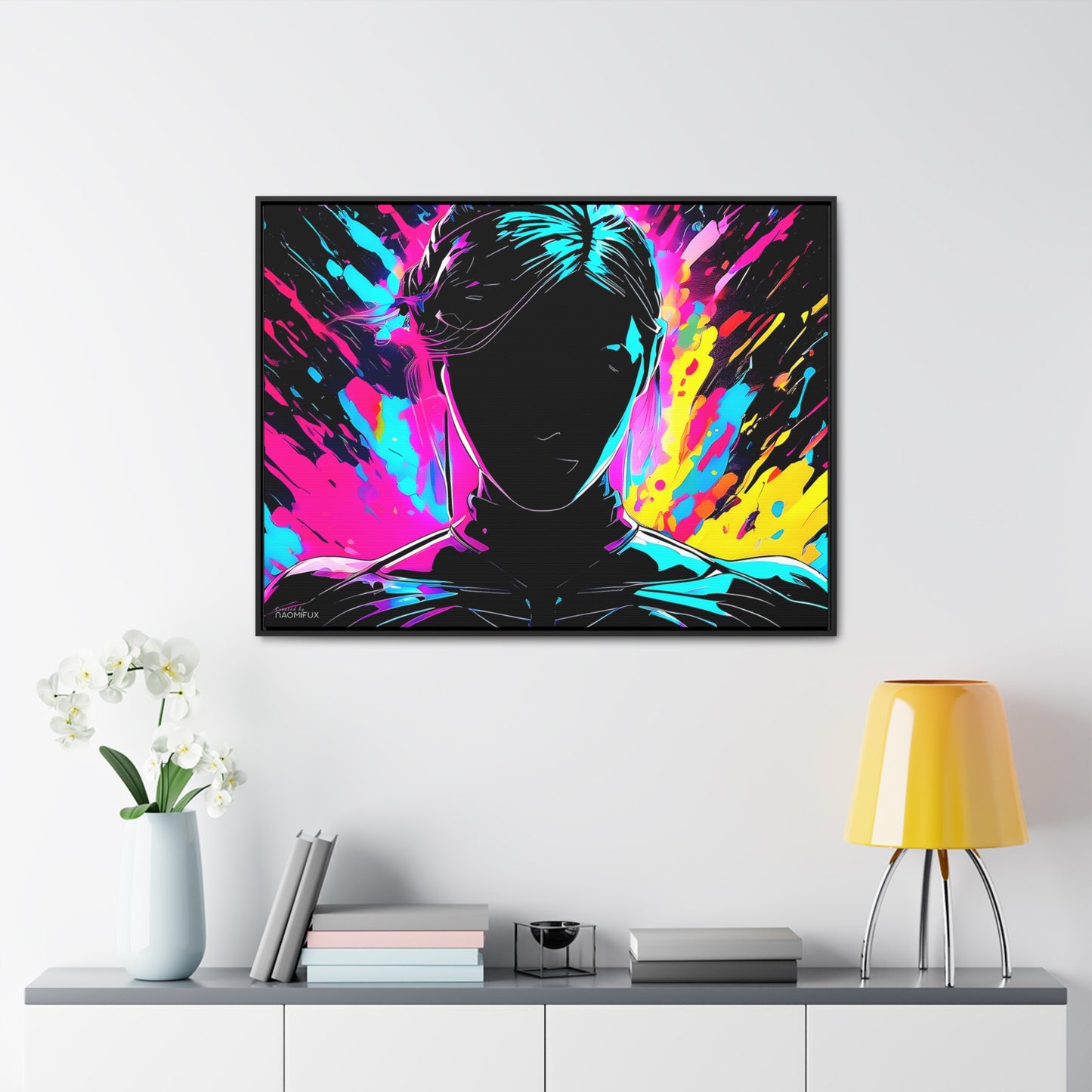 Neon Dreams: Abstract Canvas Art