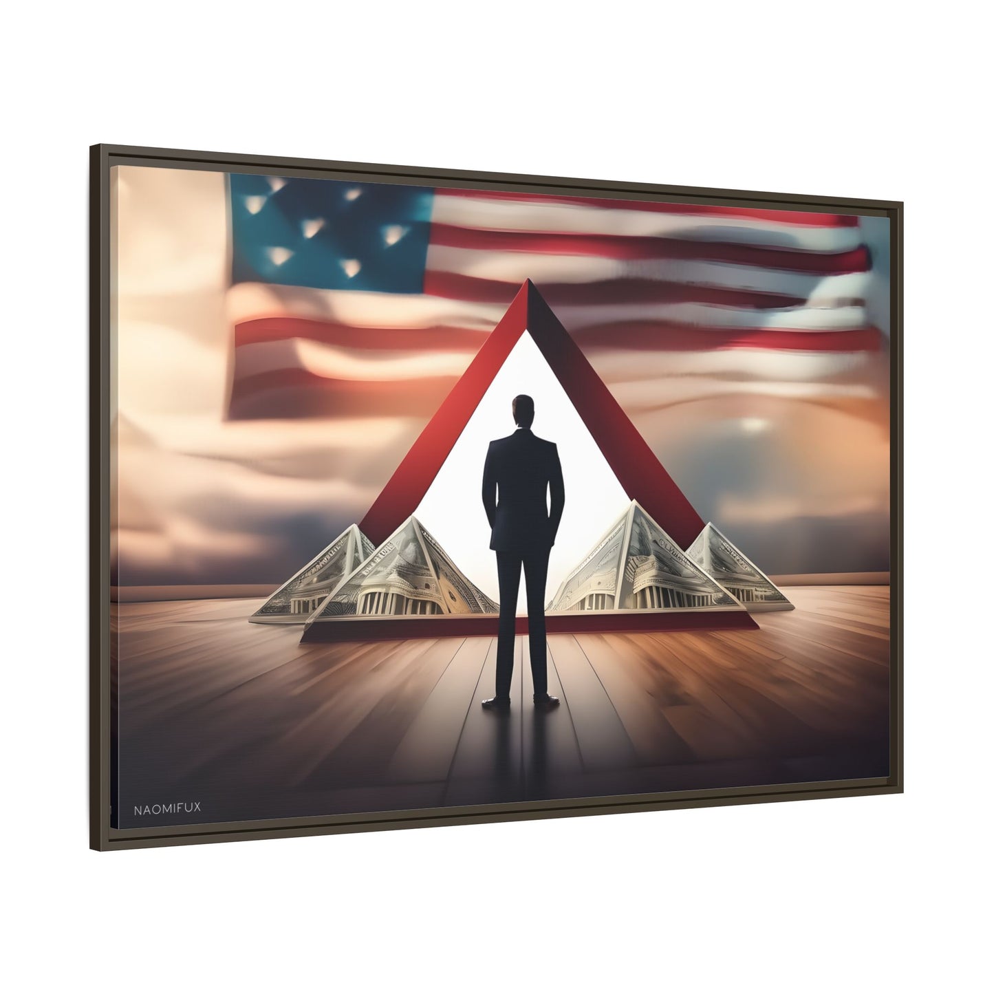 “Patriotic Prosperity” Framed Canvas Art