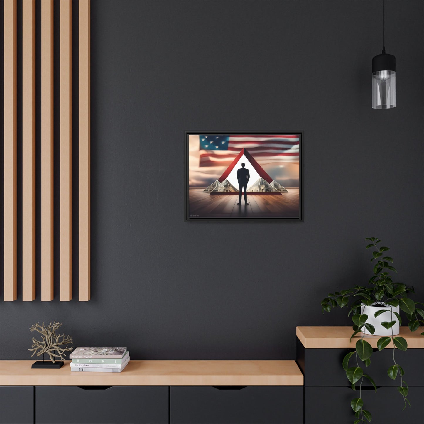 “Patriotic Prosperity” Framed Canvas Art