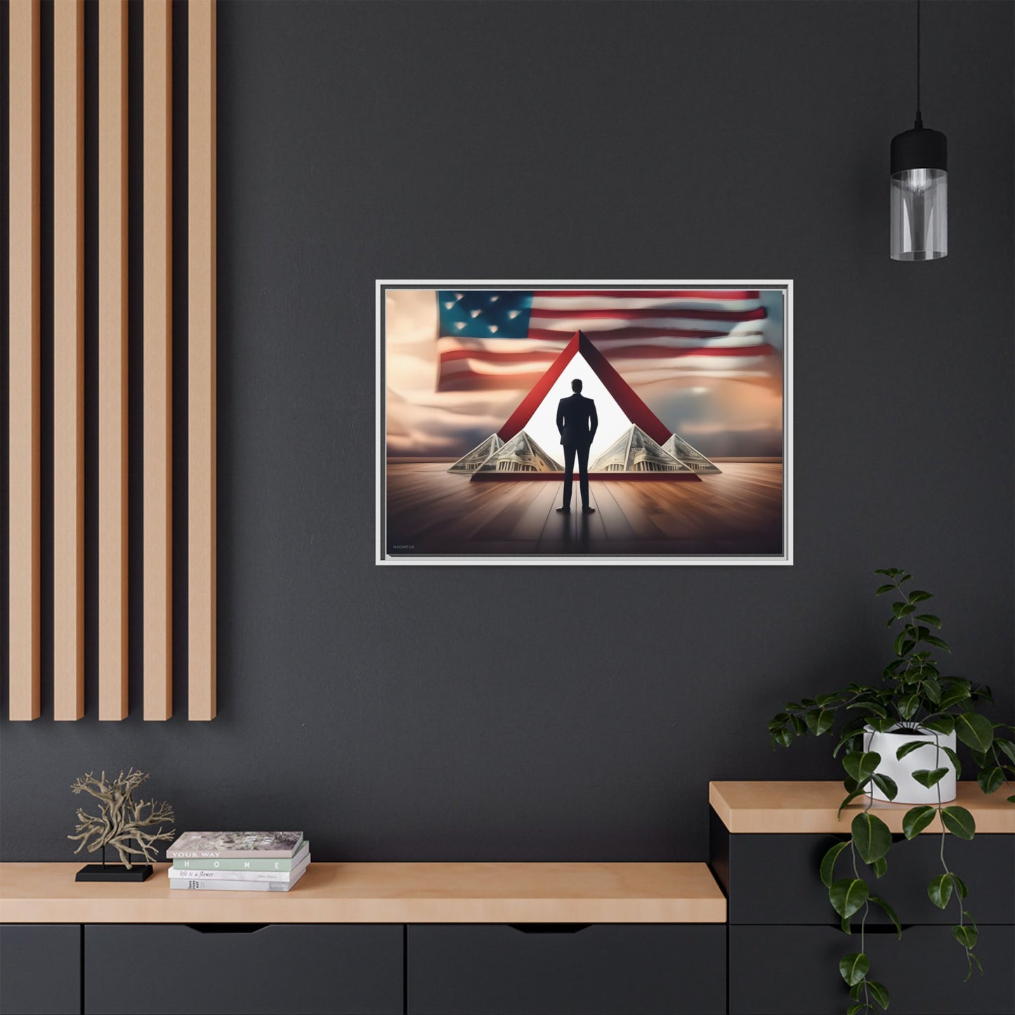 “Patriotic Prosperity” Framed Canvas Art