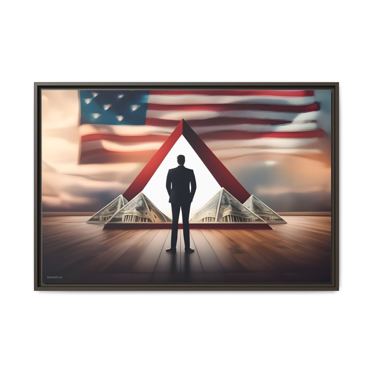 “Patriotic Prosperity” Framed Canvas Art