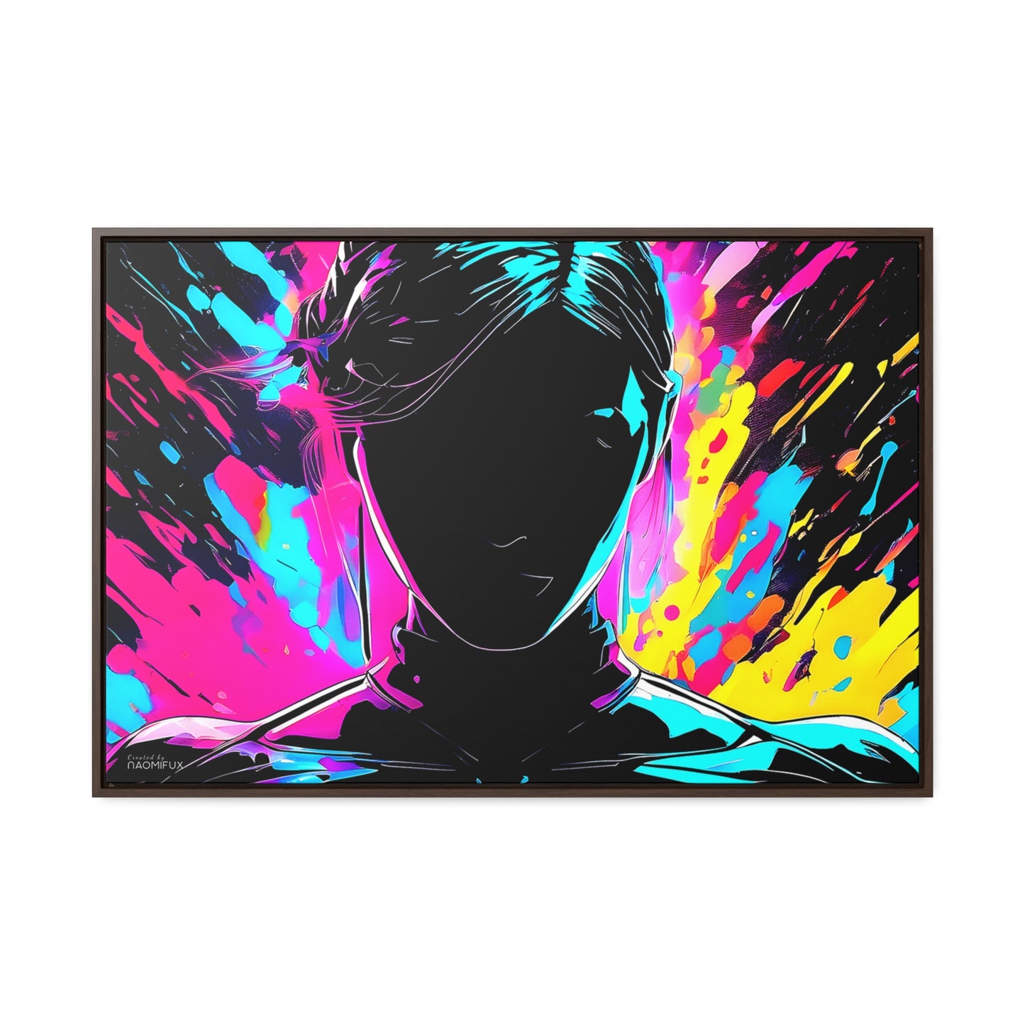 Neon Dreams: Abstract Canvas Art